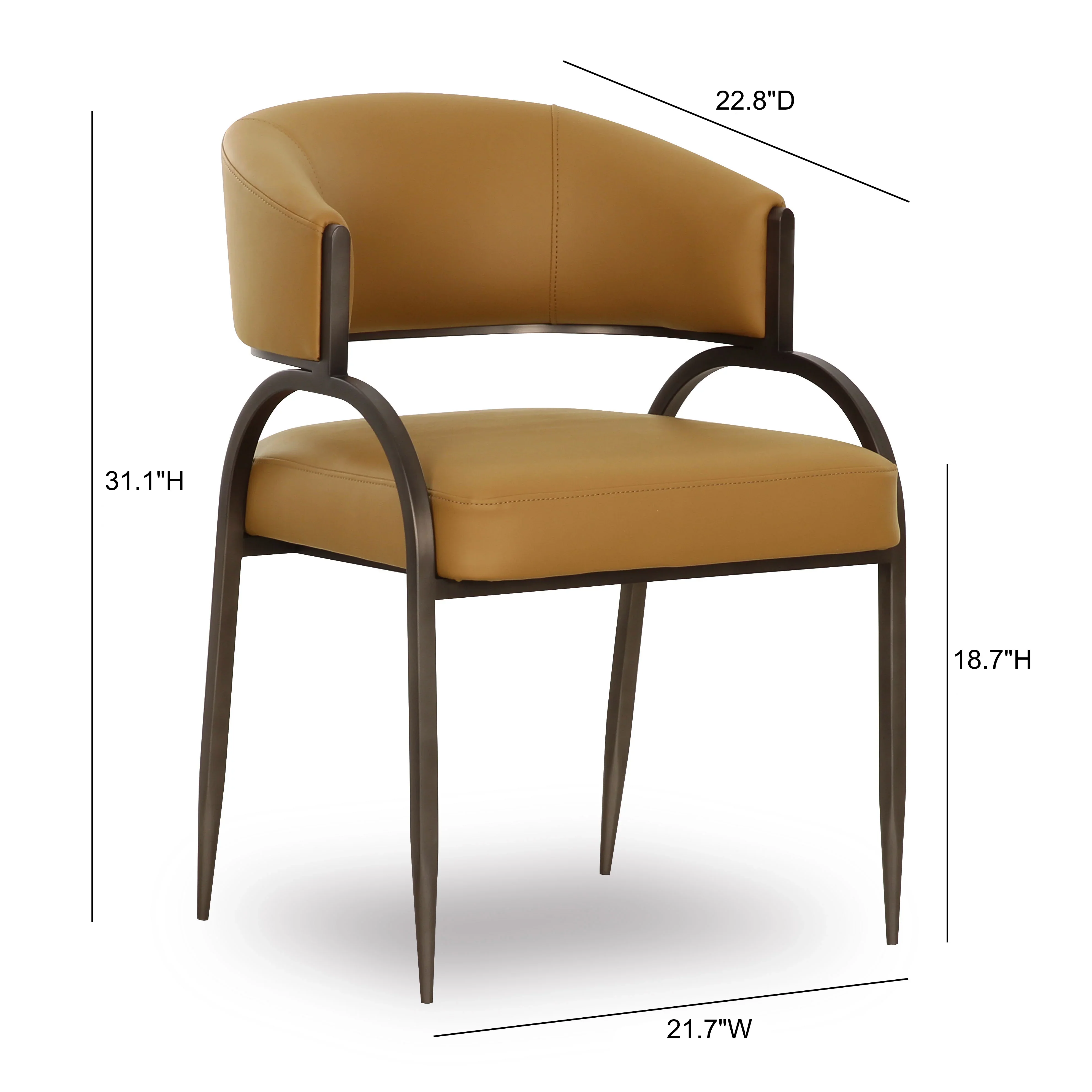 Tatum Performance Vegan Leather Dining Chair - Image 20