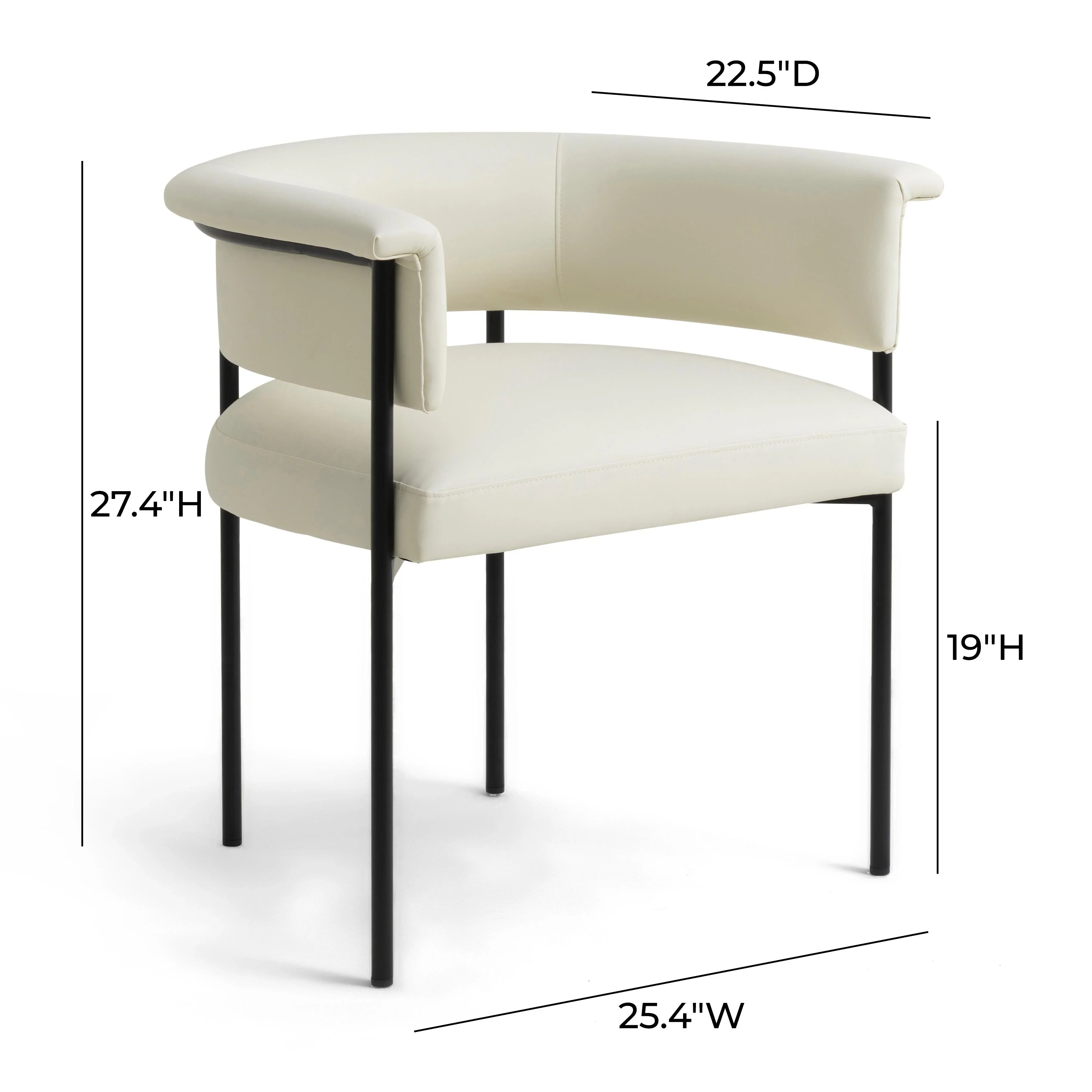 Taylor Performance Vegan Leather Dining Chair - Image 5
