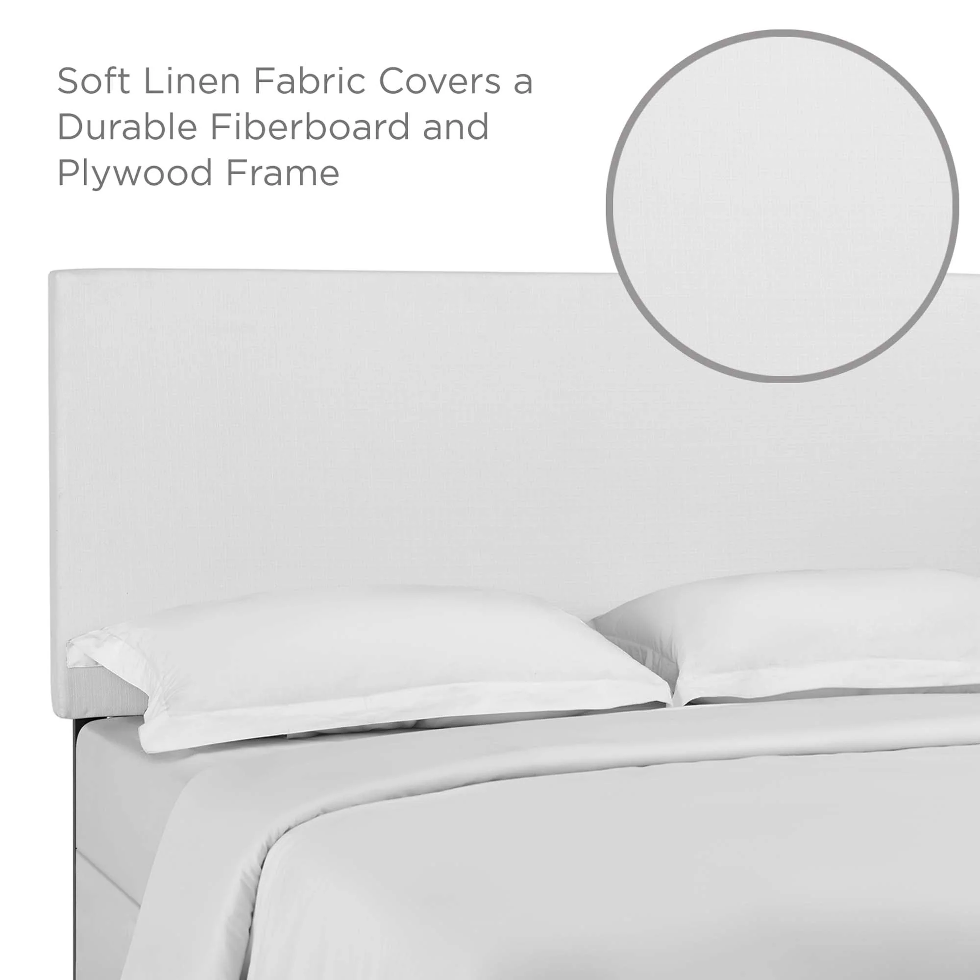 Taylor Upholstered Linen Fabric Headboard - Image 22
