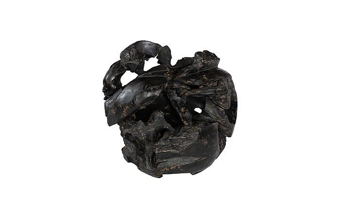 Teak Planter, Black, Brown - Image 3