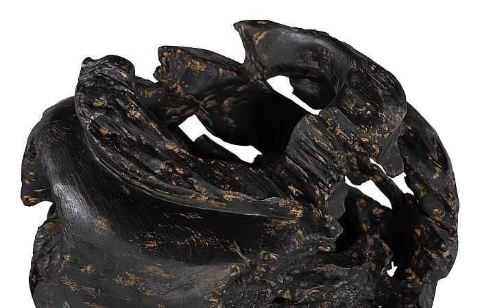Teak Planter, Black, Brown - Image 4