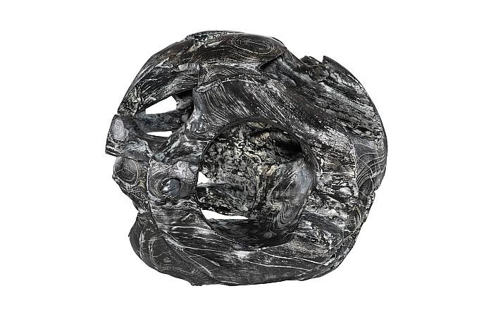 Teak Planter, Black Wash Finish - Image 2