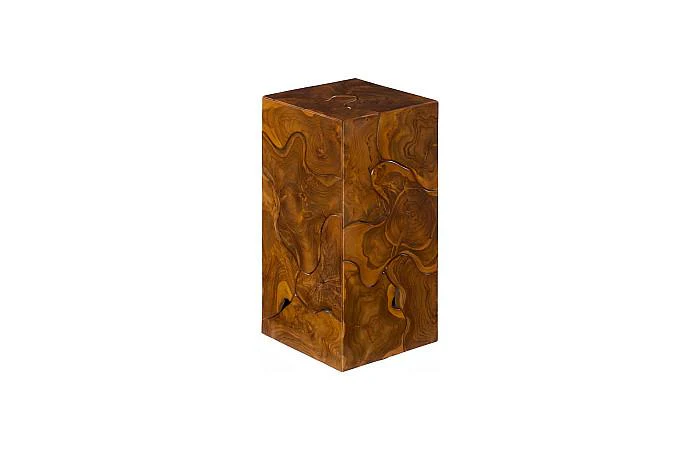 Teak Slice Pedestal, Square, SM - Image 4