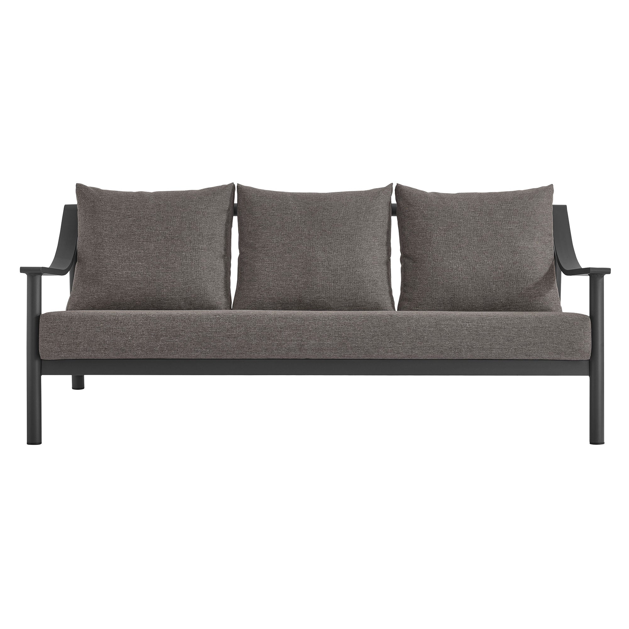 Terrace 4-Piece Outdoor Patio Aluminum Furniture Set in Carbon Graphite - Image 6