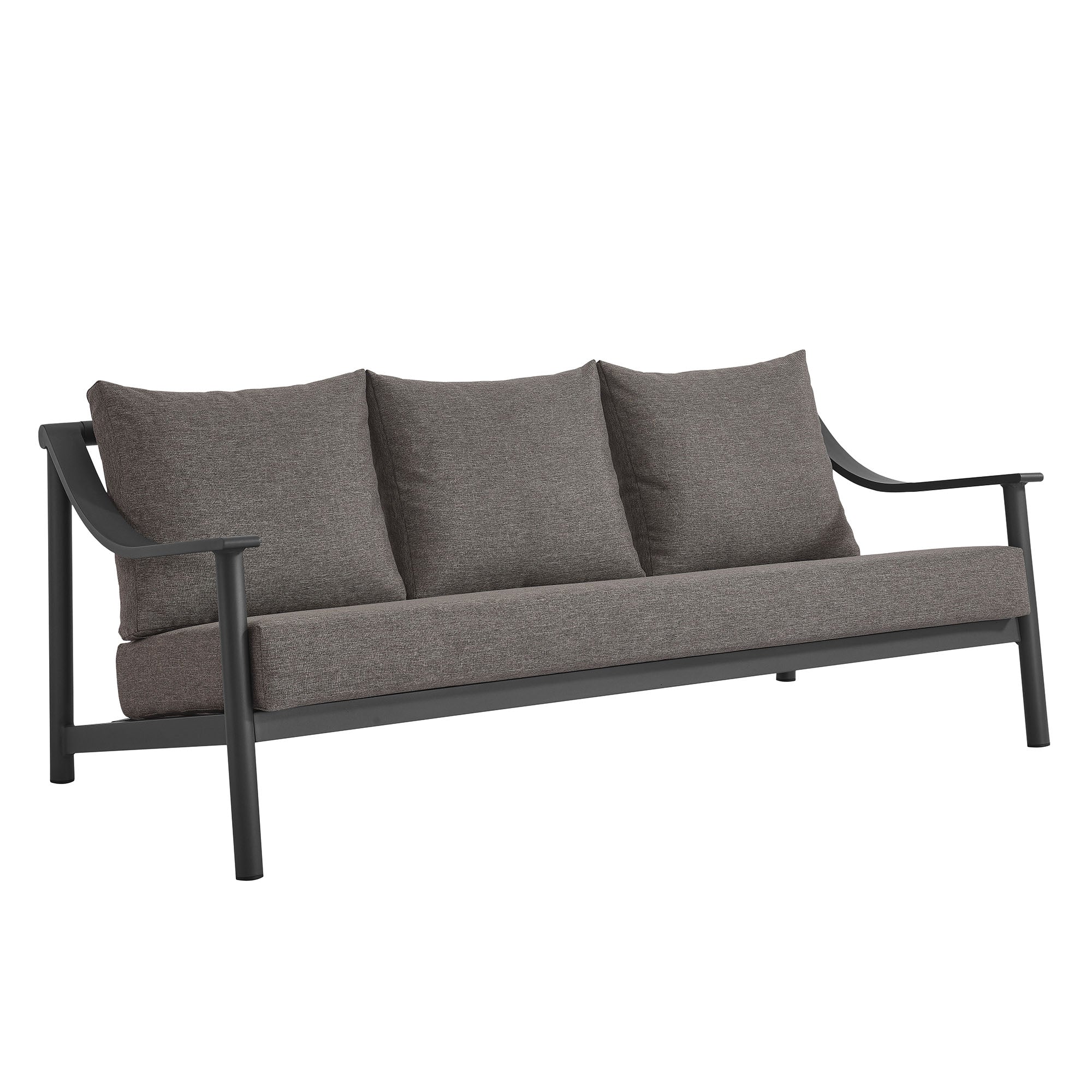 Terrace 4-Piece Outdoor Patio Aluminum Furniture Set in Carbon Graphite - Image 9