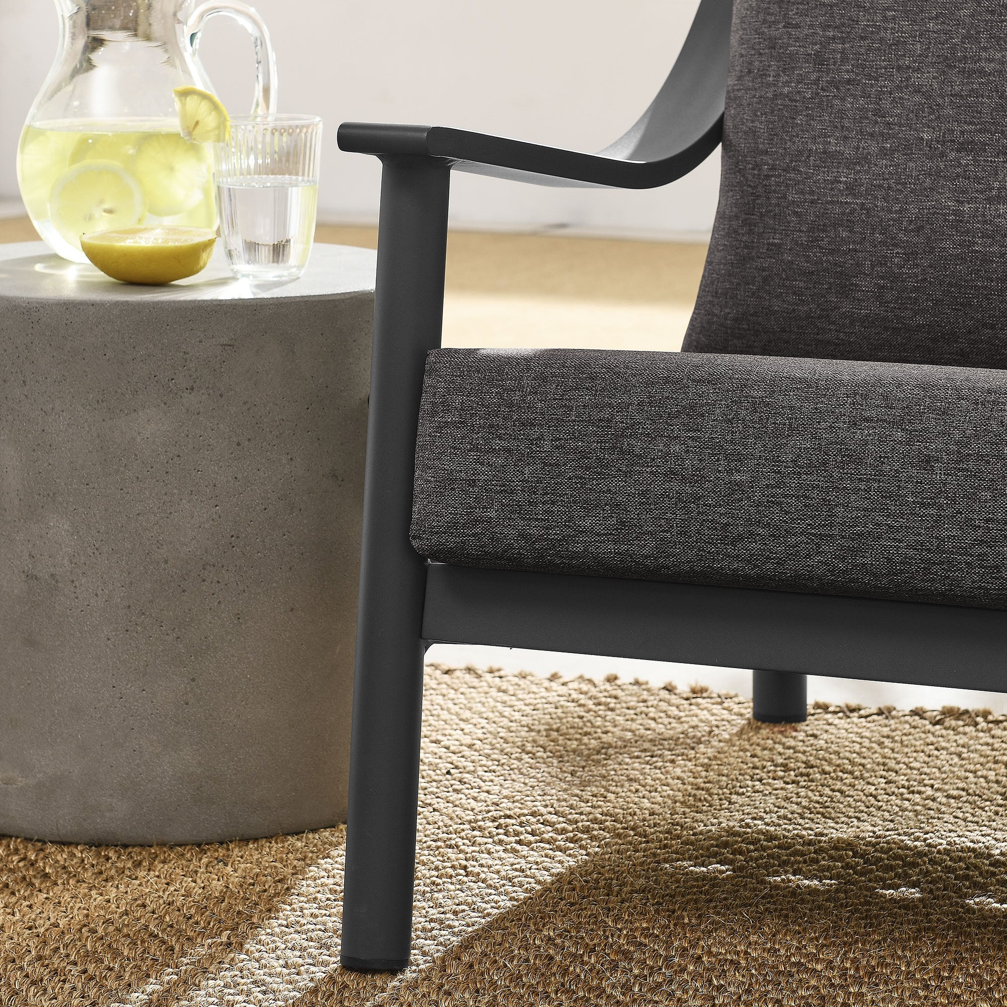 Terrace Outdoor Patio Aluminum Accent Armchair - Image 3