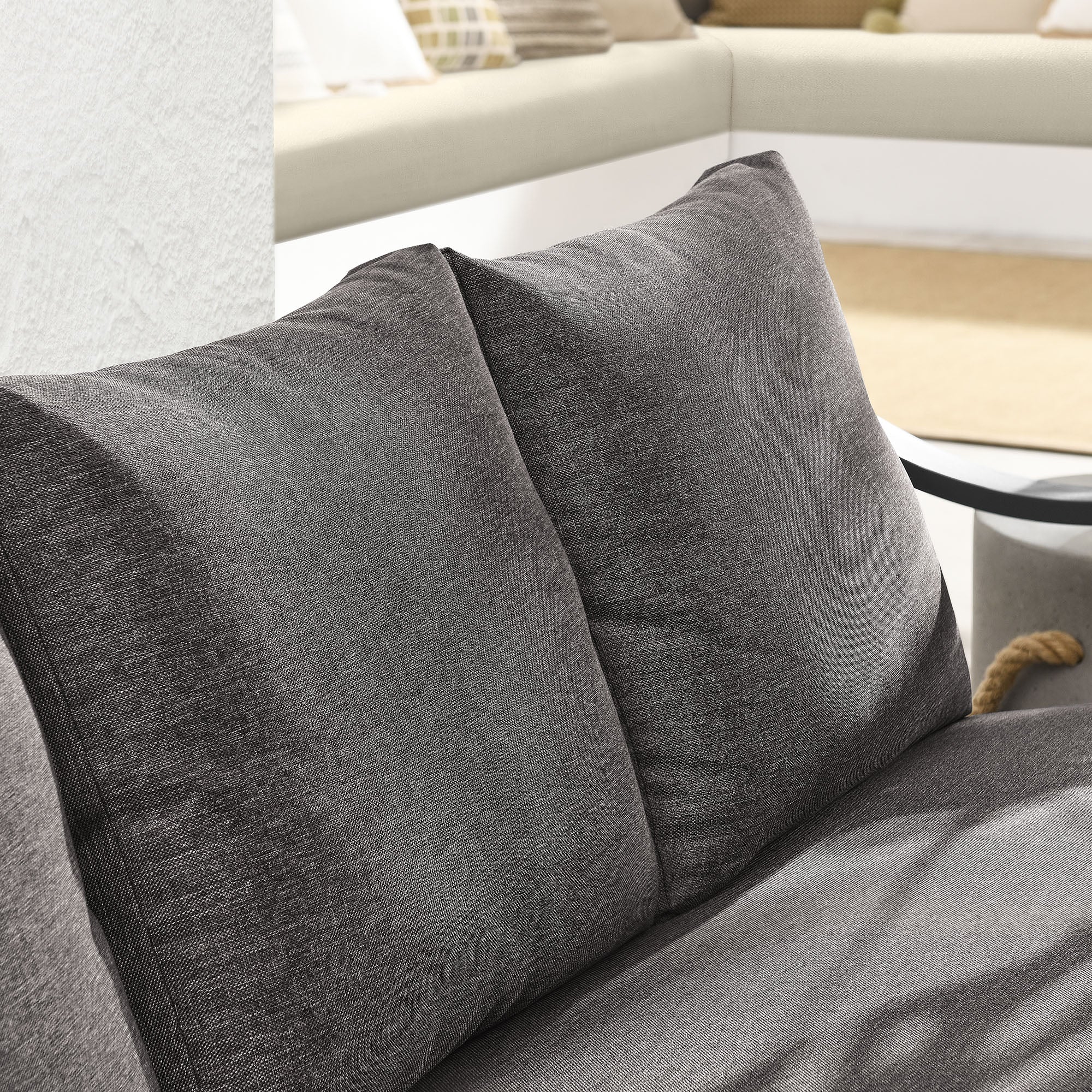 Terrace Outdoor Patio Aluminum Sofa in Carbon Graphite - Image 3