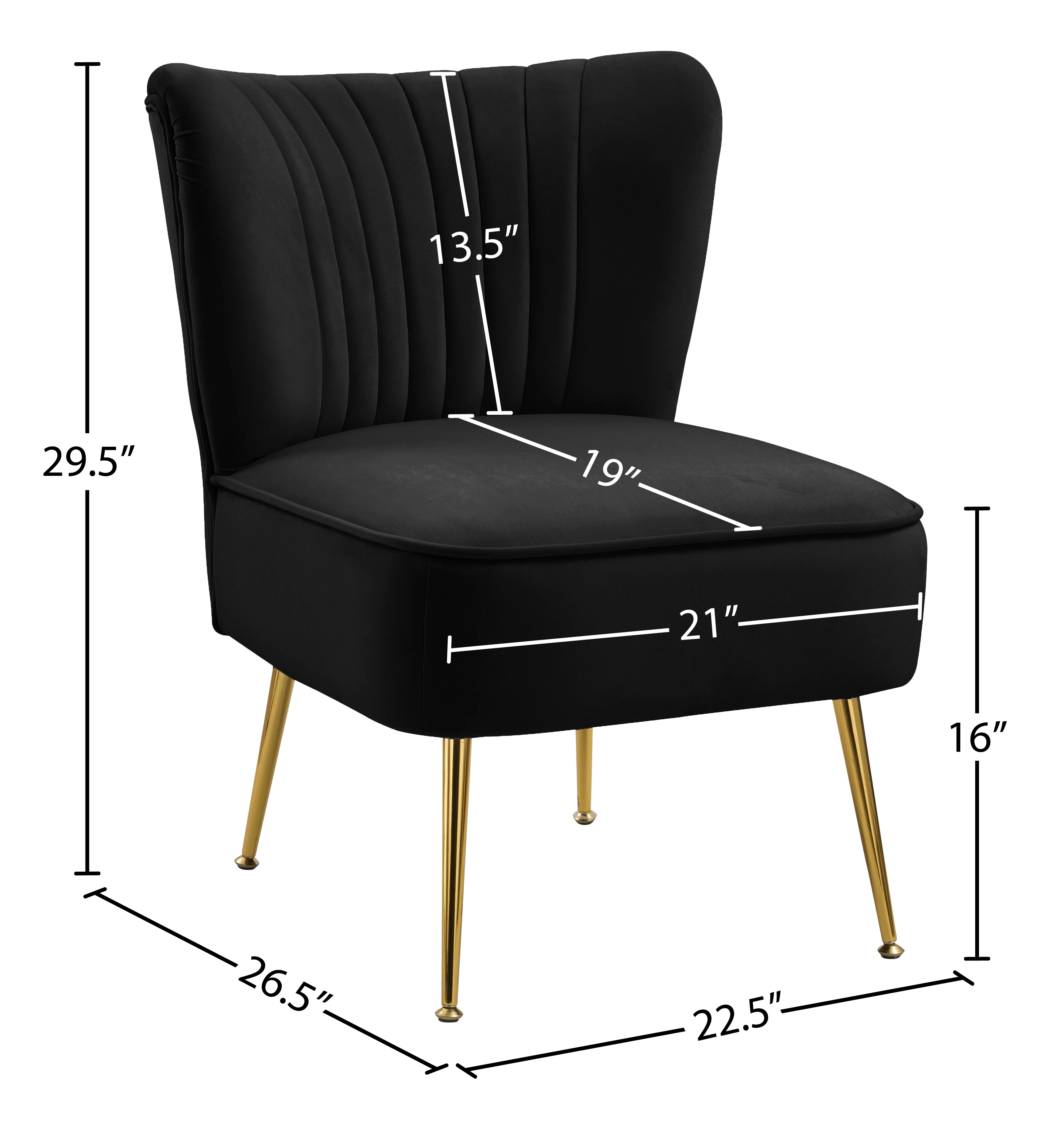 Tess Velvet Upholstered Accent Chair - Image 4