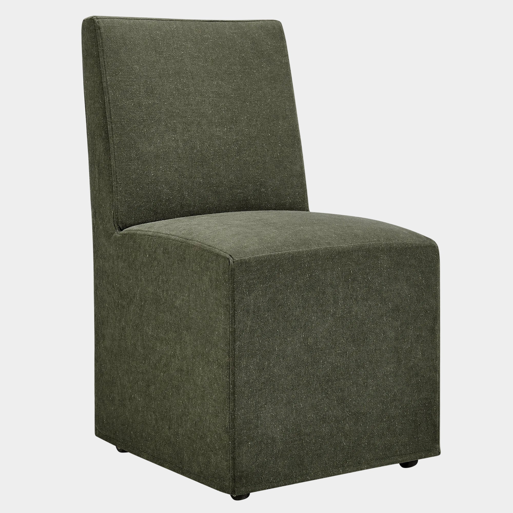 Tessera Upholstered Linen-Blend Slipcovered Dining Chair