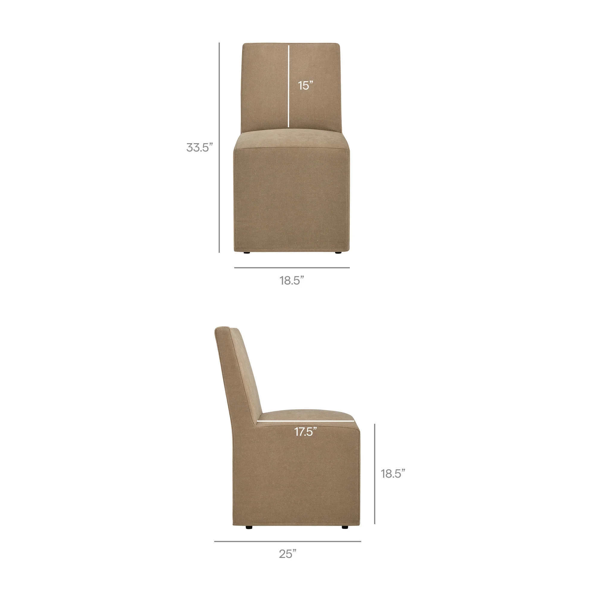 Tessera Upholstered Linen-Blend Slipcovered Dining Chair - Image 18