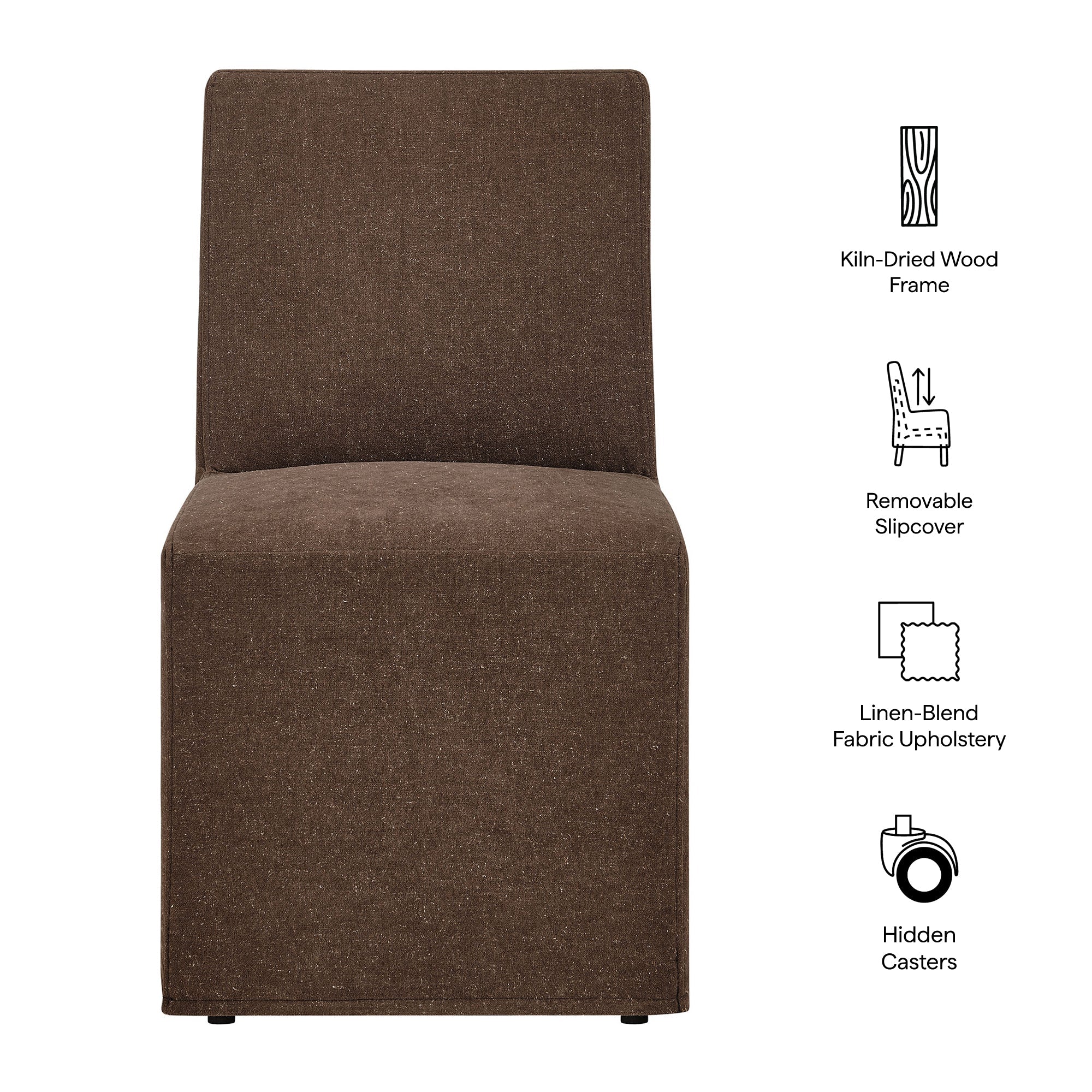 Tessera Upholstered Linen-Blend Slipcovered Dining Chair - Image 26