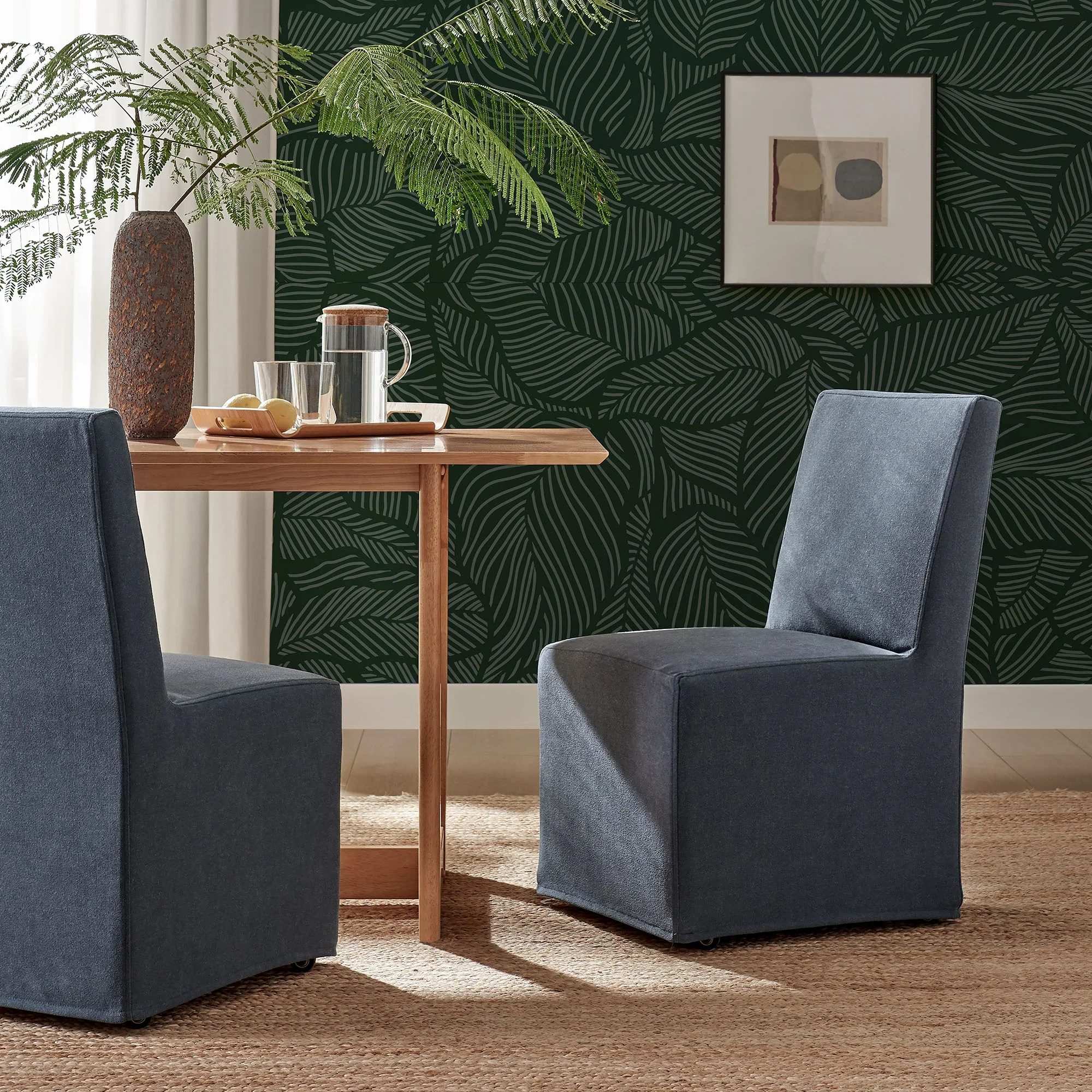 Tessera Upholstered Linen-Blend Slipcovered Dining Chair - Image 29