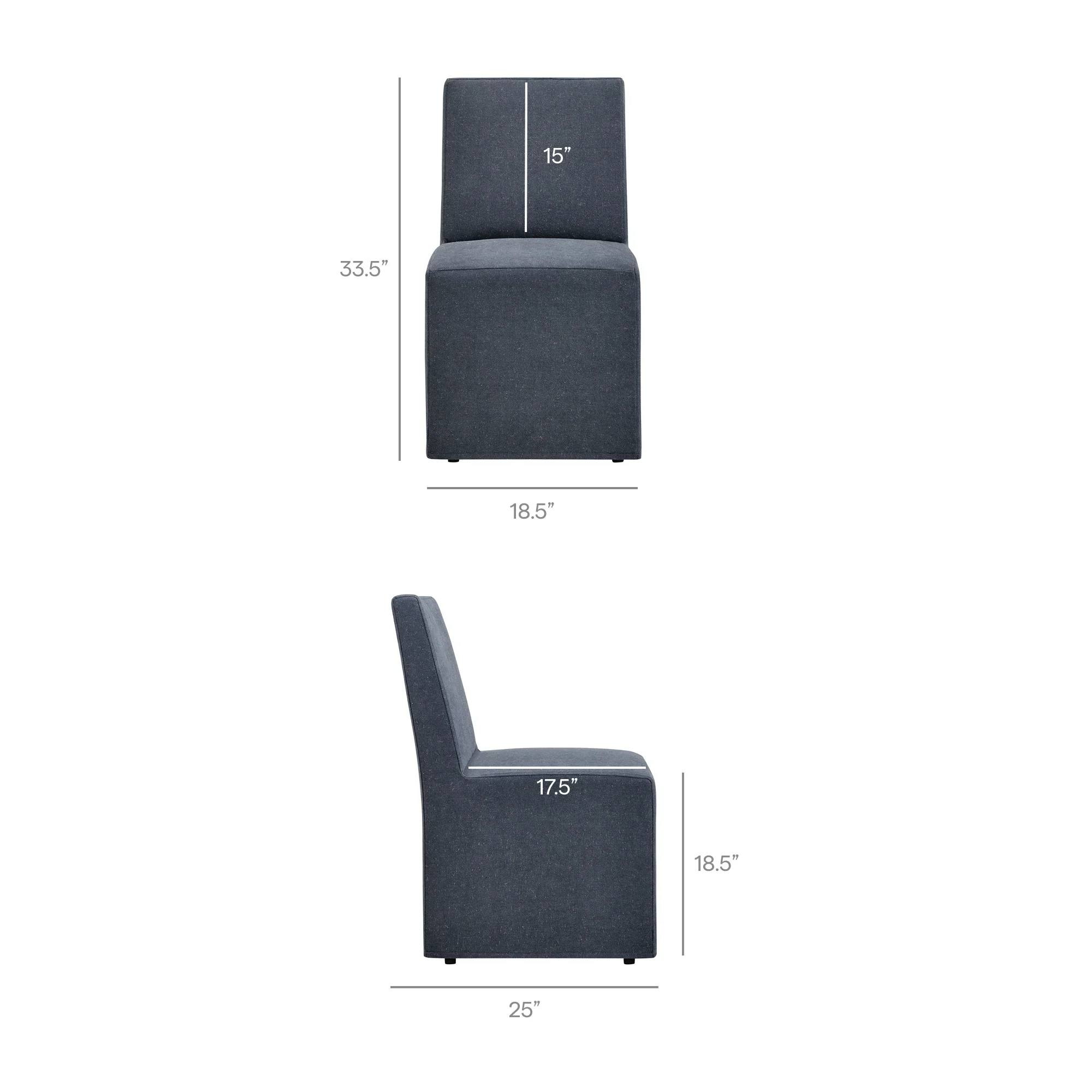 Tessera Upholstered Linen-Blend Slipcovered Dining Chair - Image 36