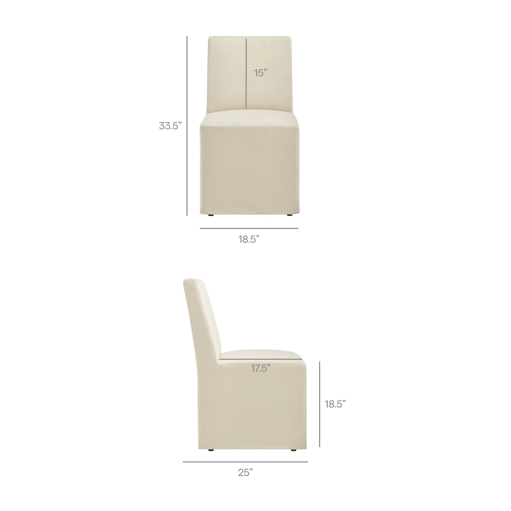 Tessera Upholstered Linen-Blend Slipcovered Dining Chair - Image 45