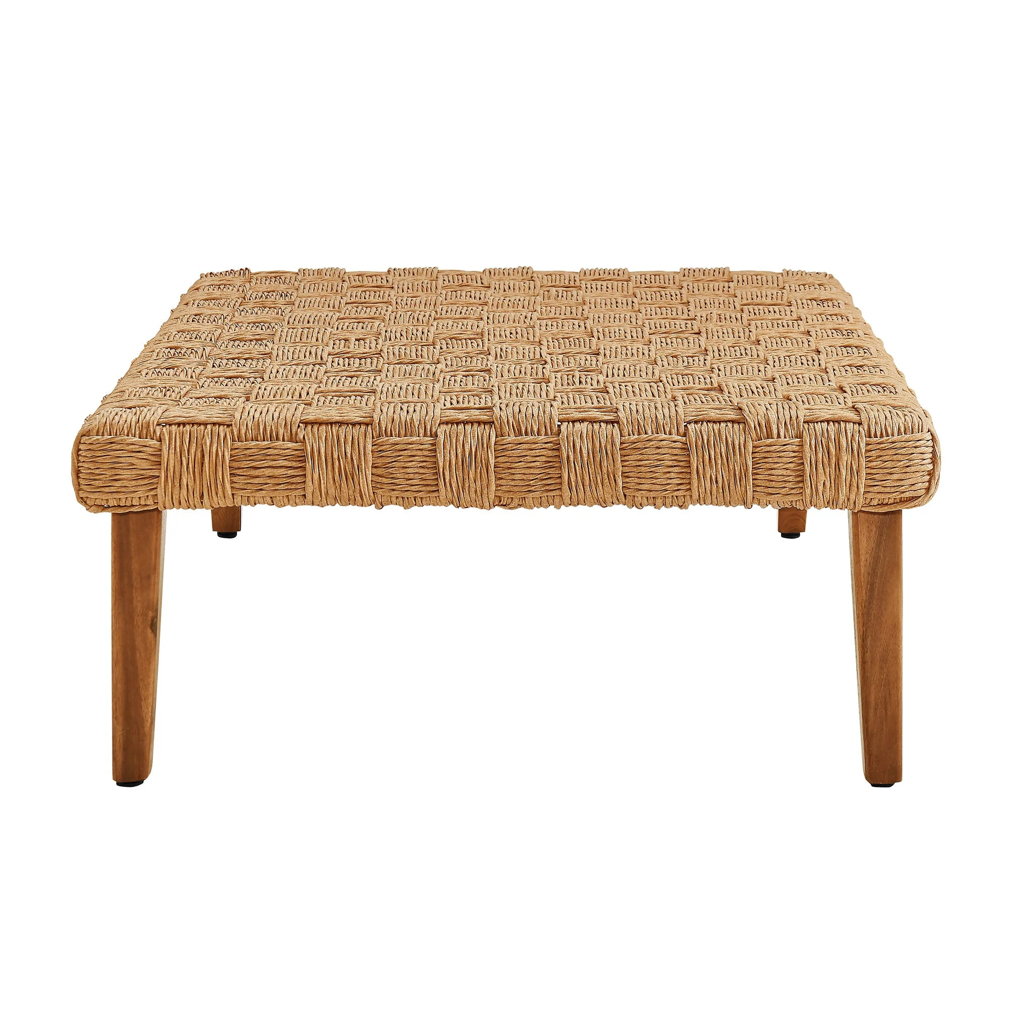 Thames 4-Piece Outdoor Patio Wicker Outdoor Patio Rattan Furniture Set in Natural Light Gray - Image 12
