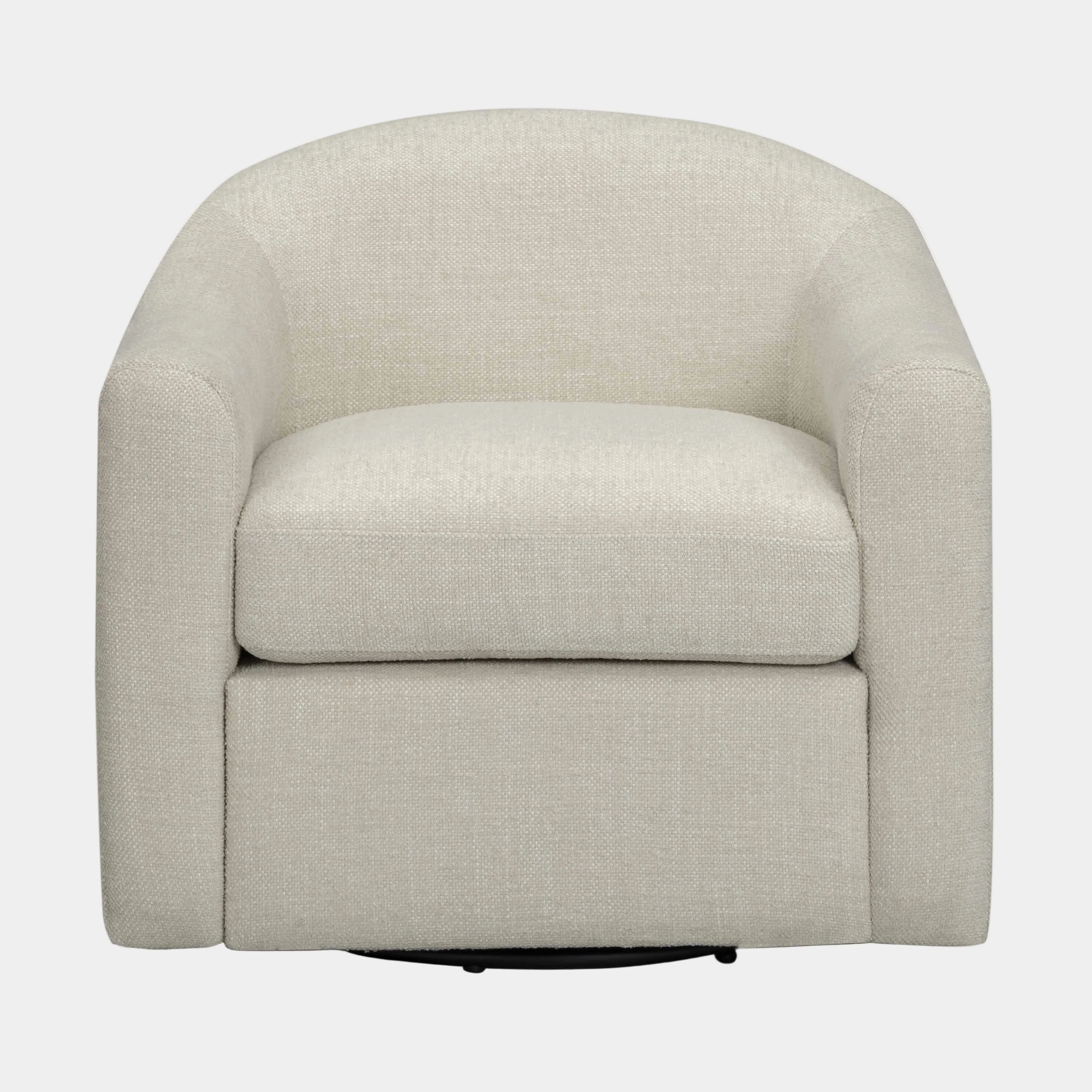 Thao Contract-Grade Basketweave Fabric Swivel Accent Chair