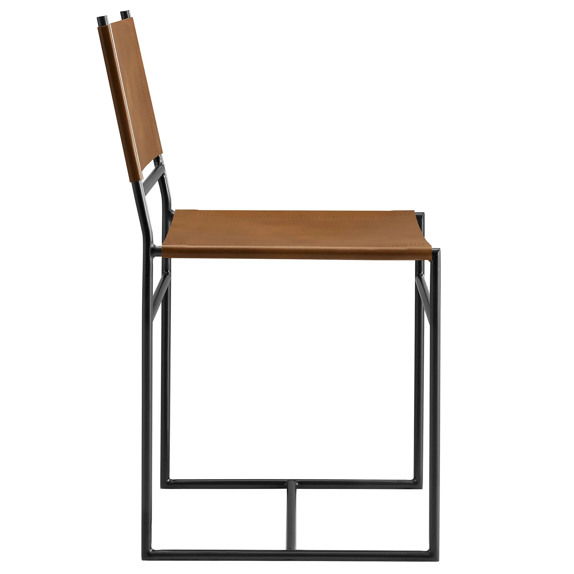 Thatcher Leather and Metal Dining Chair - Image 4