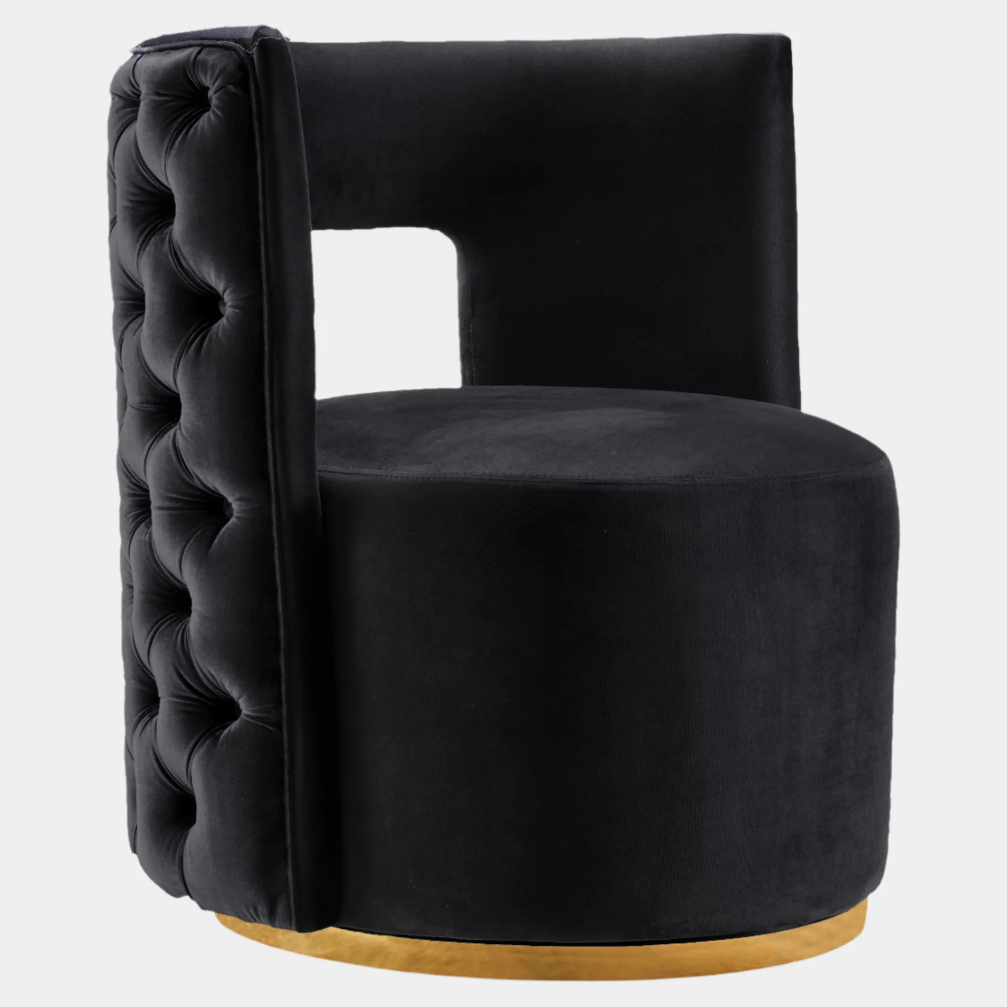 Theo Velvet Upholstered Swivel Accent Chair
