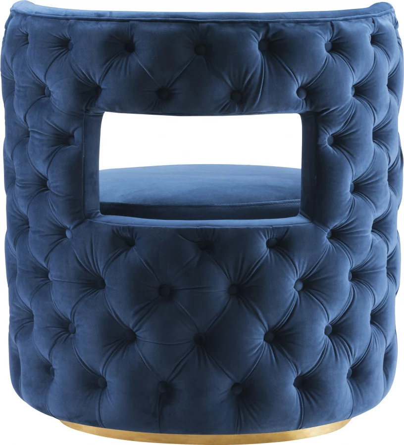 Theo Velvet Upholstered Swivel Accent Chair - Image 10