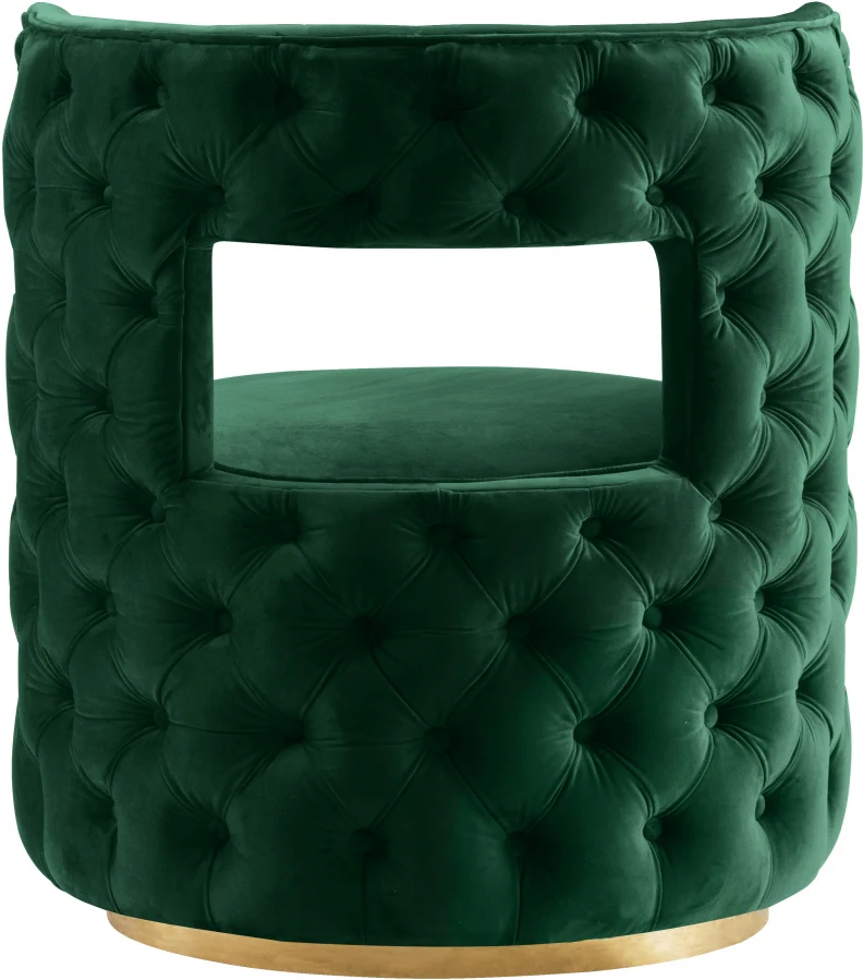 Theo Velvet Upholstered Swivel Accent Chair - Image 17