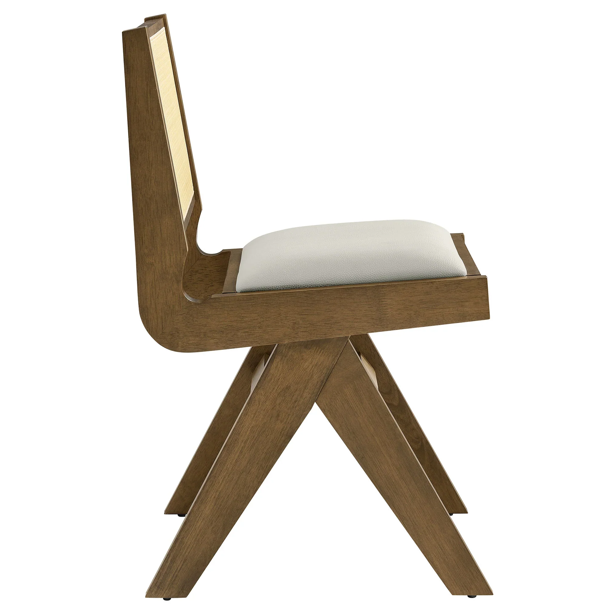 Thera Vegan Leather and Cane Dining Side Chairs Set of 2 - Image 13