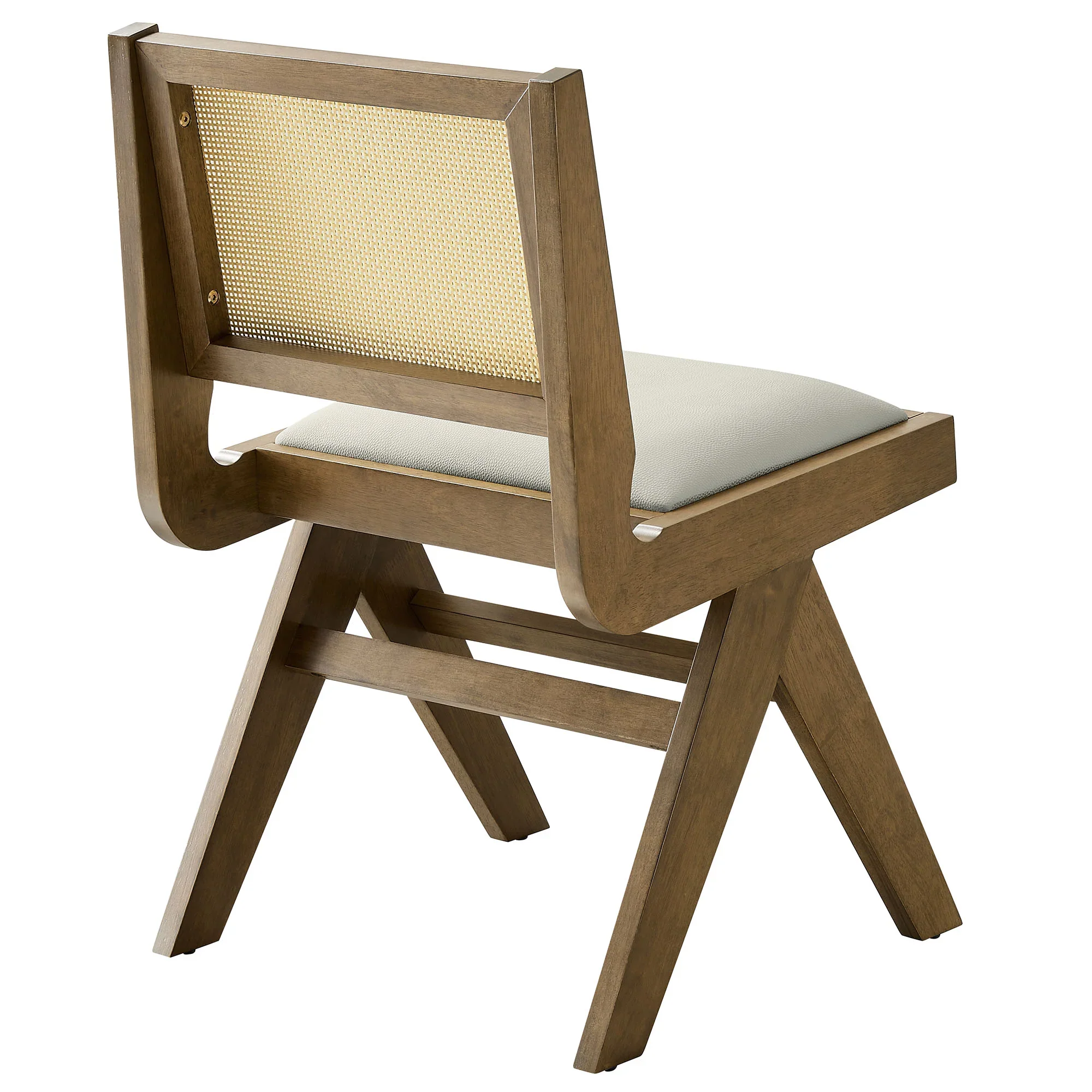 Thera Vegan Leather and Cane Dining Side Chairs Set of 2 - Image 14