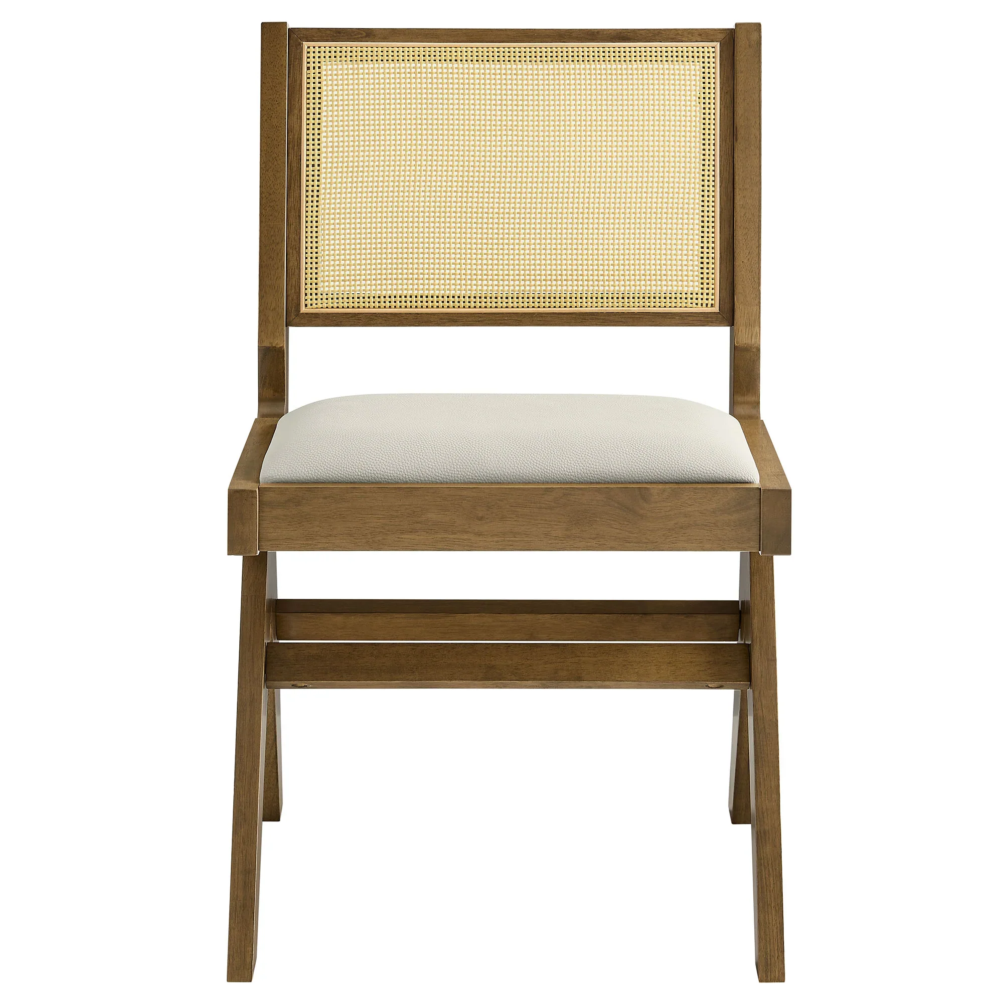 Thera Vegan Leather and Cane Dining Side Chairs Set of 2 - Image 15