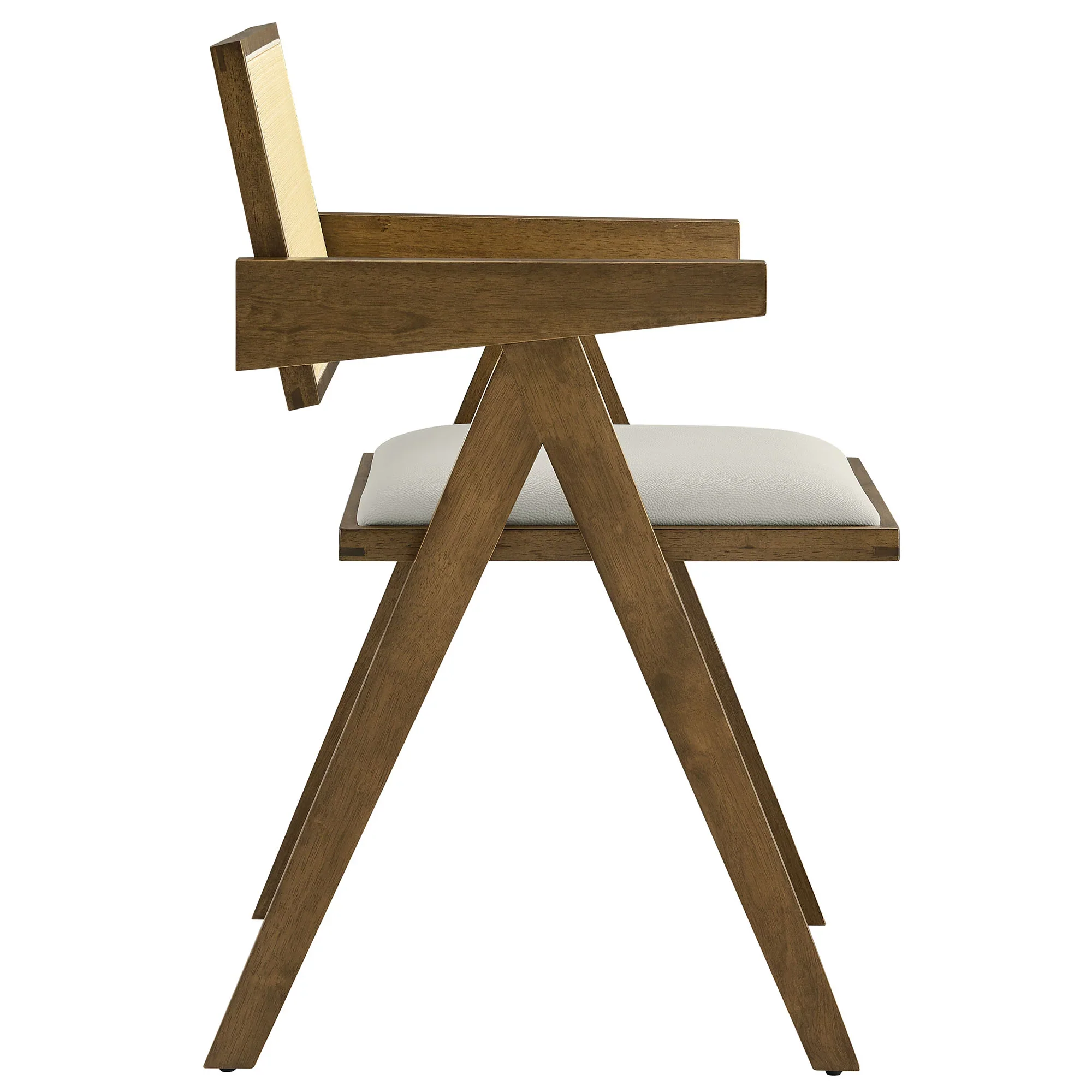 Thera Vegan Leather Cane Dining Armchairs Set of 2 - Image 13
