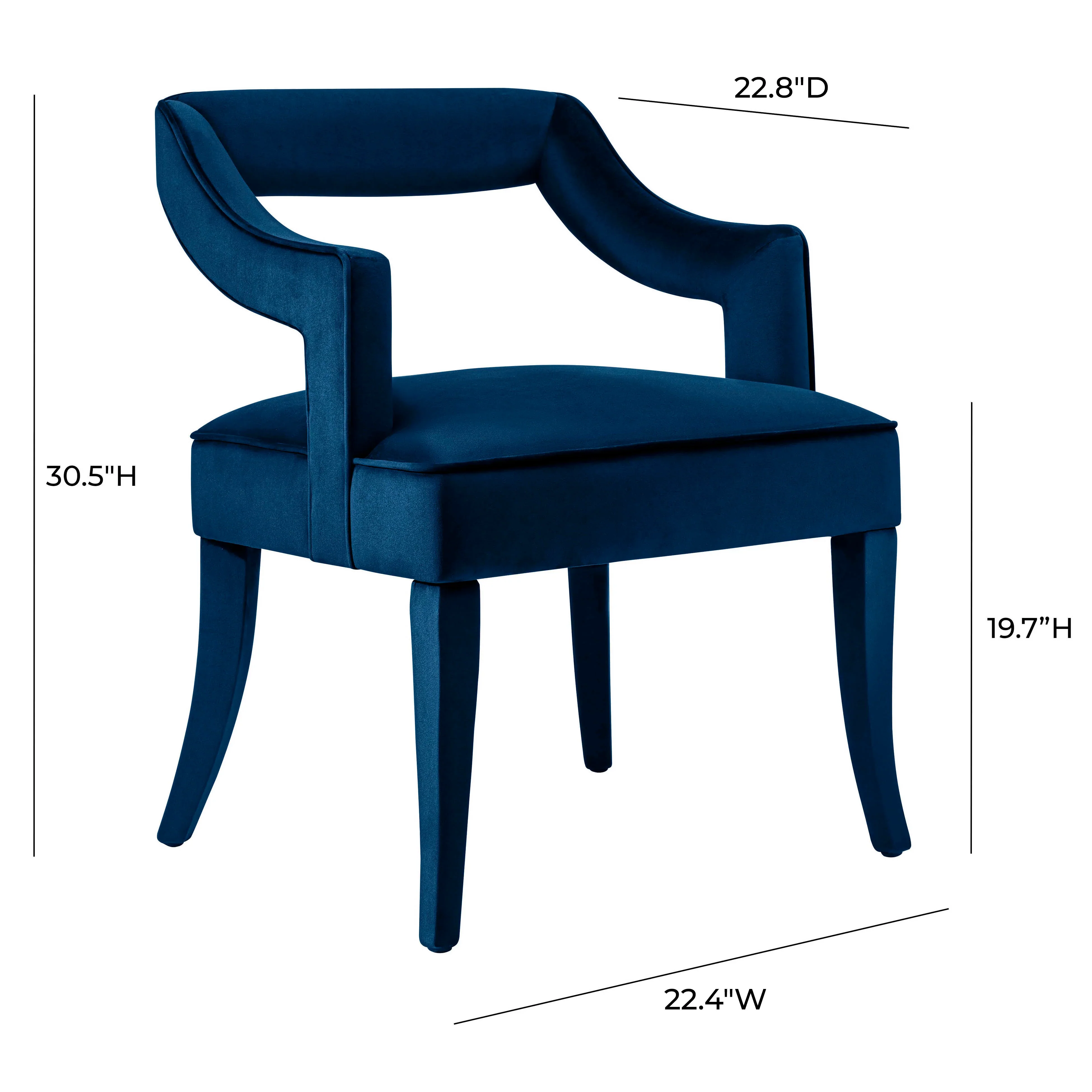 Tiffany Performance Velvet Dining Chair - Image 14