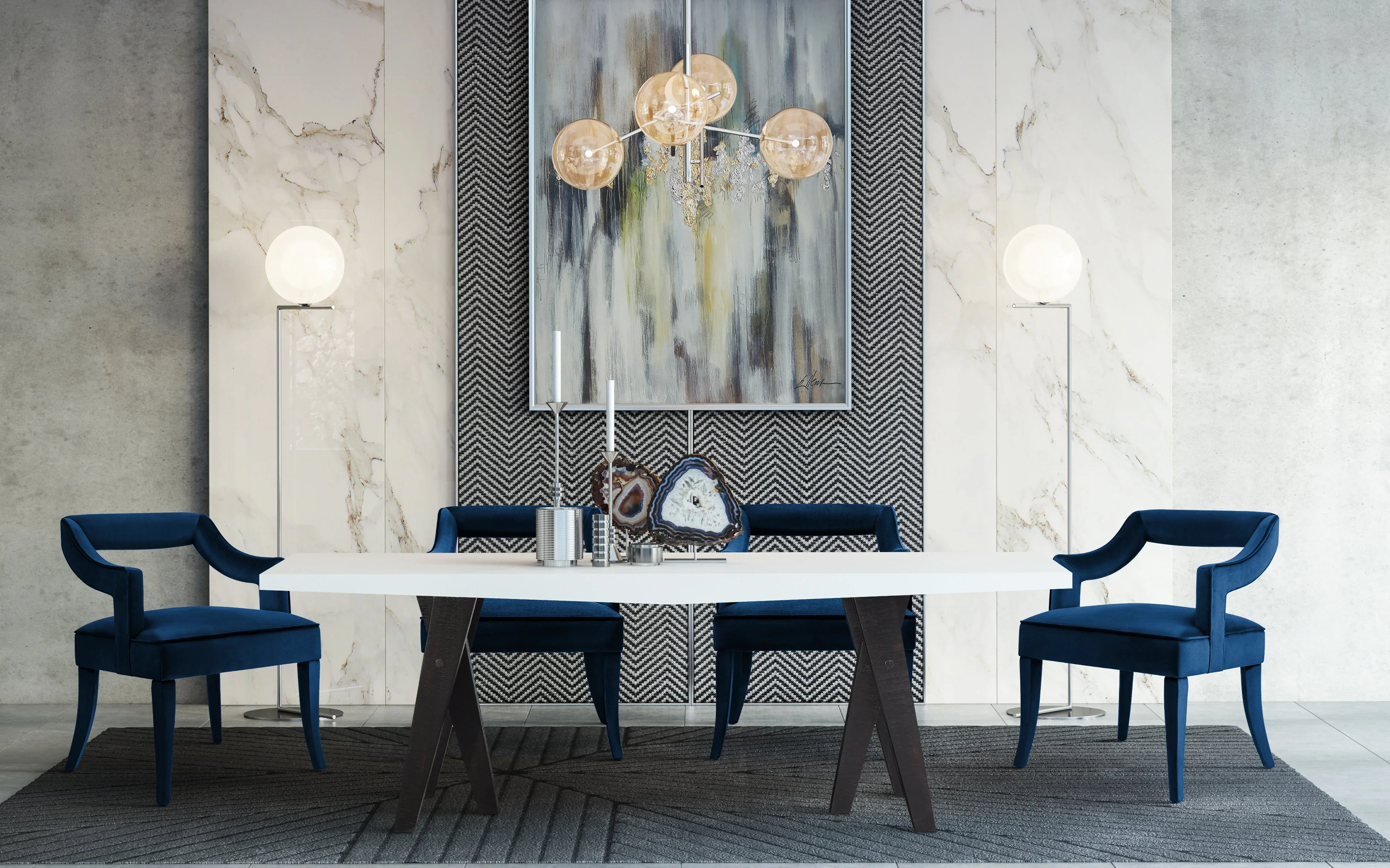Tiffany Performance Velvet Dining Chair - Image 9