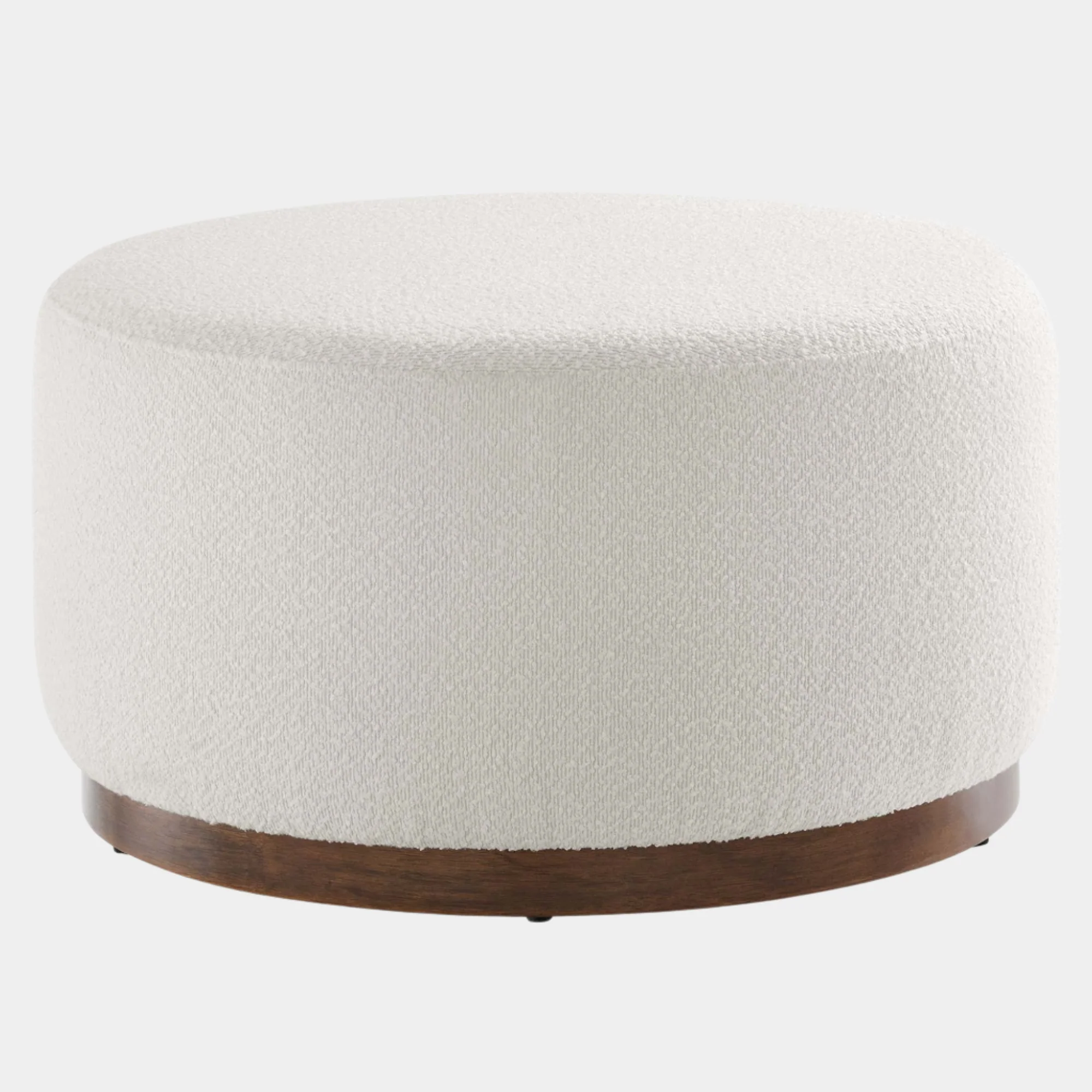 Tilden Large Round Boucle Upholstered Ottoman