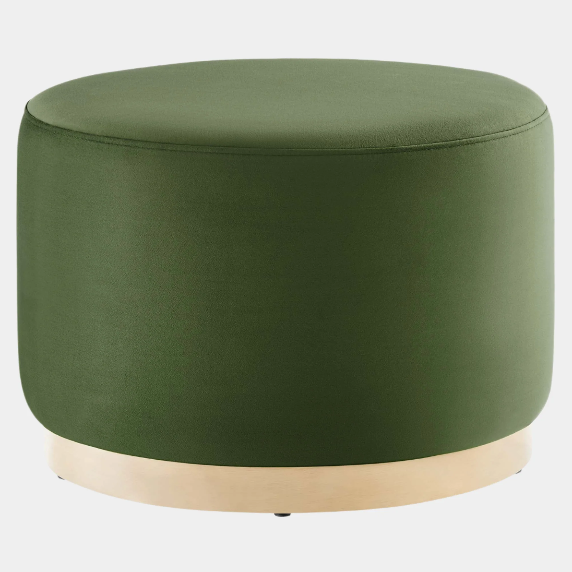 Tilden Large Round Performance Velvet Upholstered Ottoman