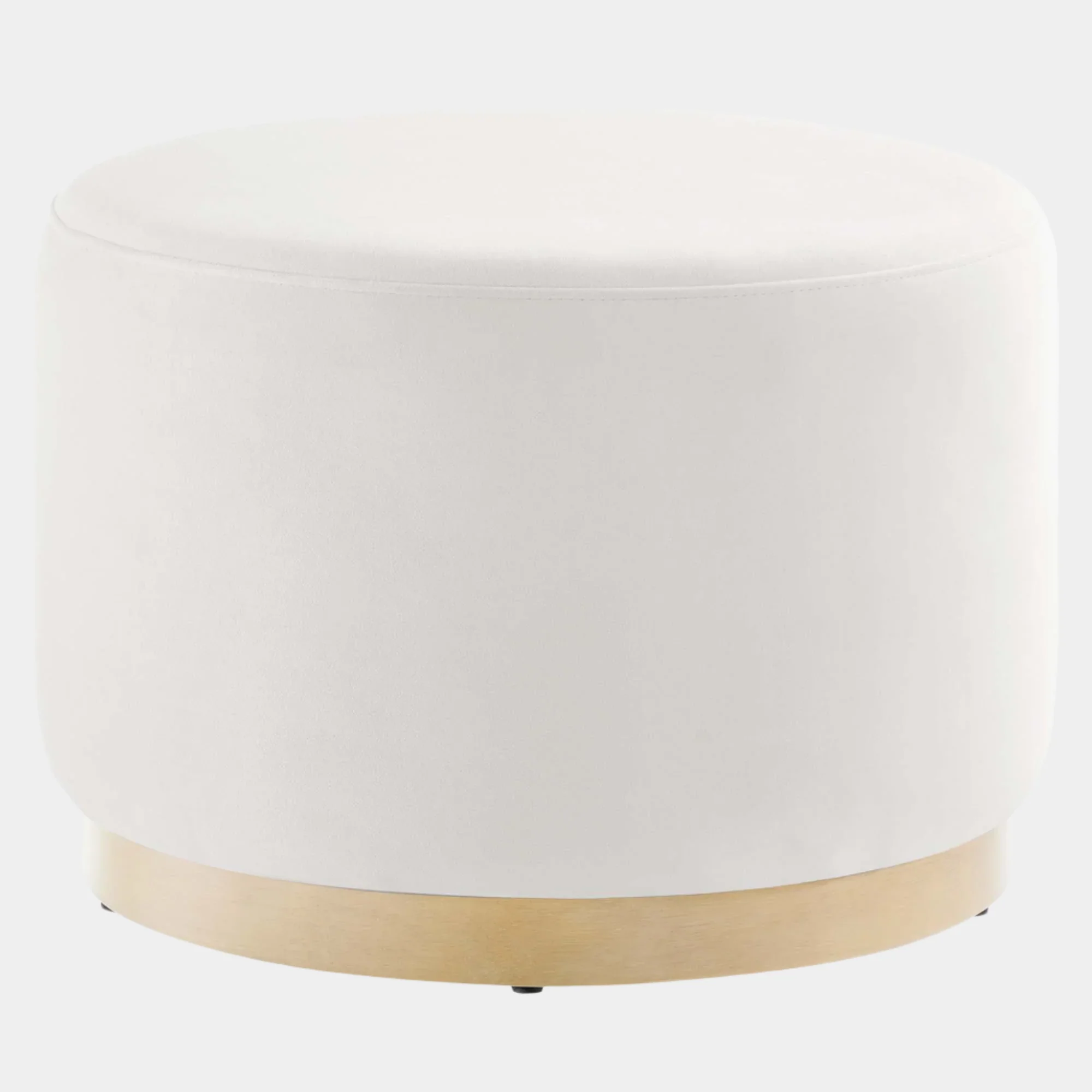 Tilden Large Round Performance Velvet Upholstered Ottoman - Image 9