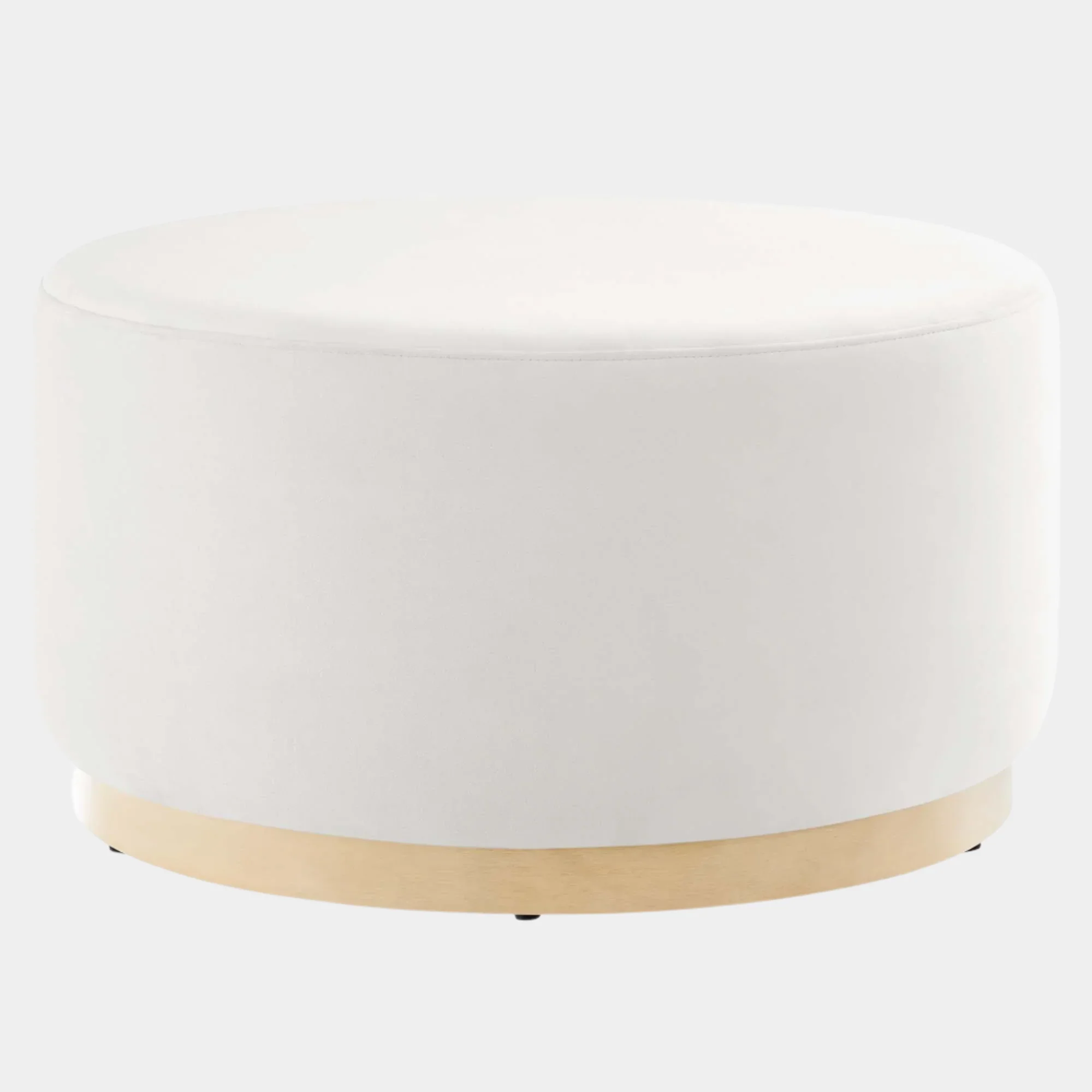 Tilden Large Round Performance Velvet Upholstered Ottoman - Image 15
