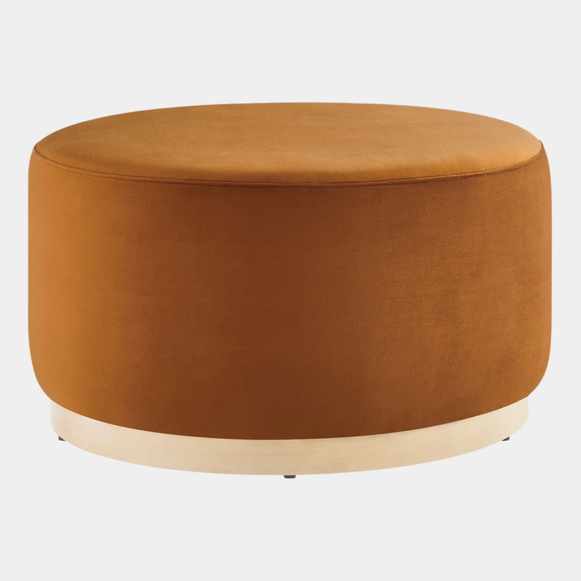 Tilden Large Round Performance Velvet Upholstered Ottoman - Image 28