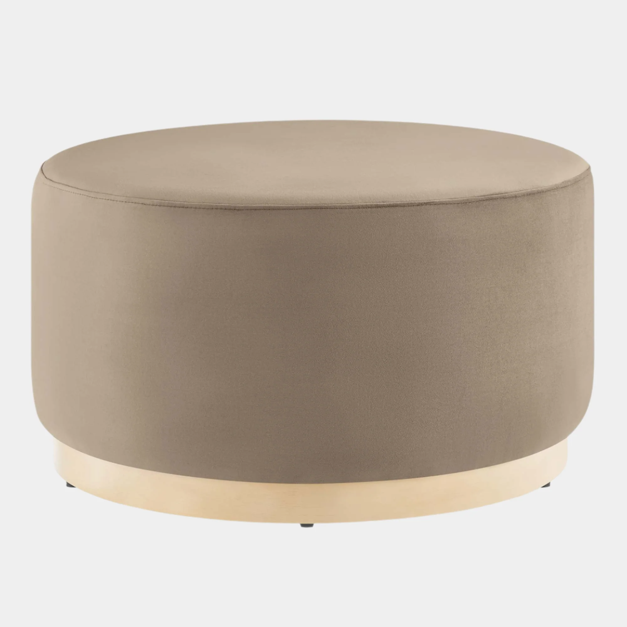 Tilden Large Round Performance Velvet Upholstered Ottoman - Image 8
