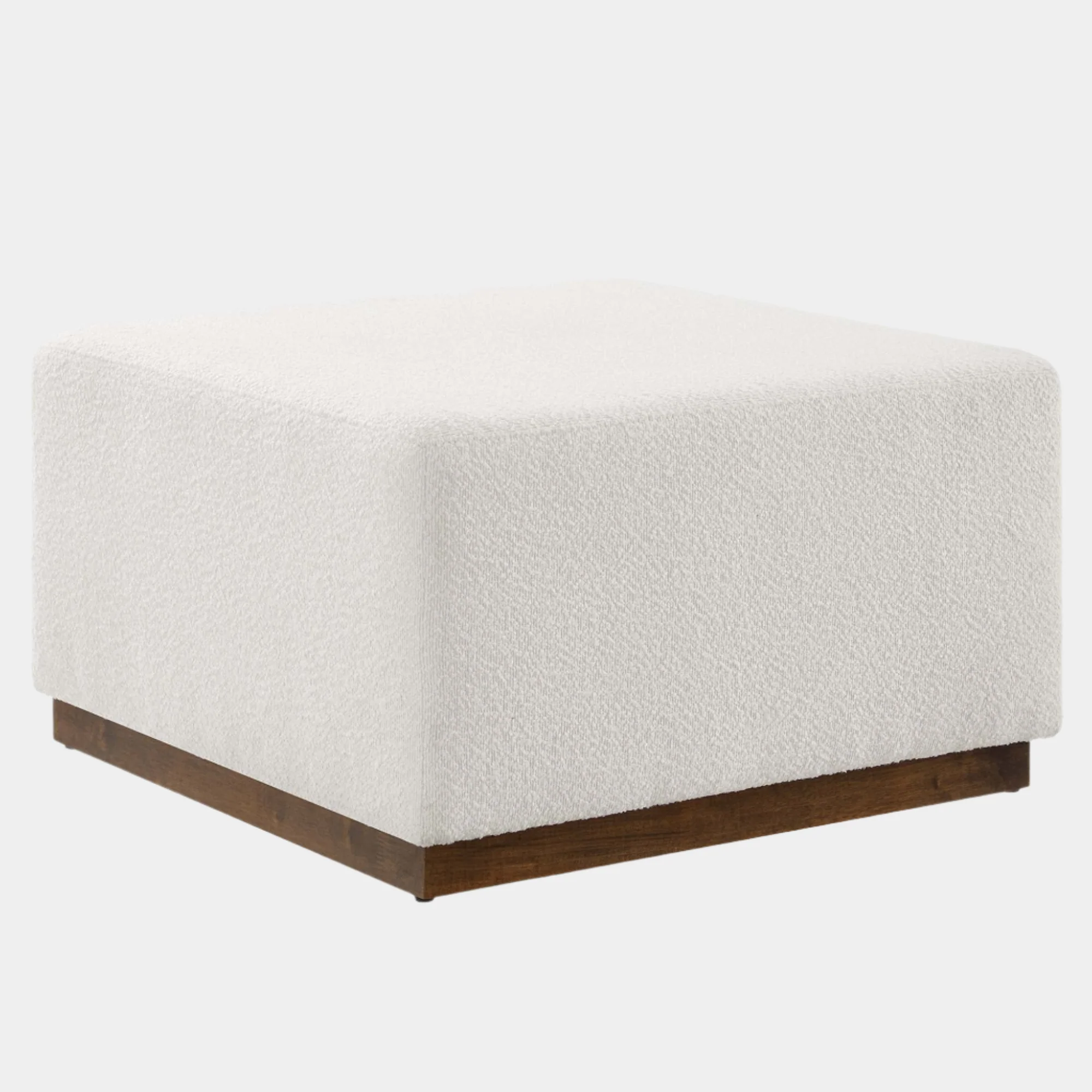 Tilden Large Square Boucle Upholstered Ottoman