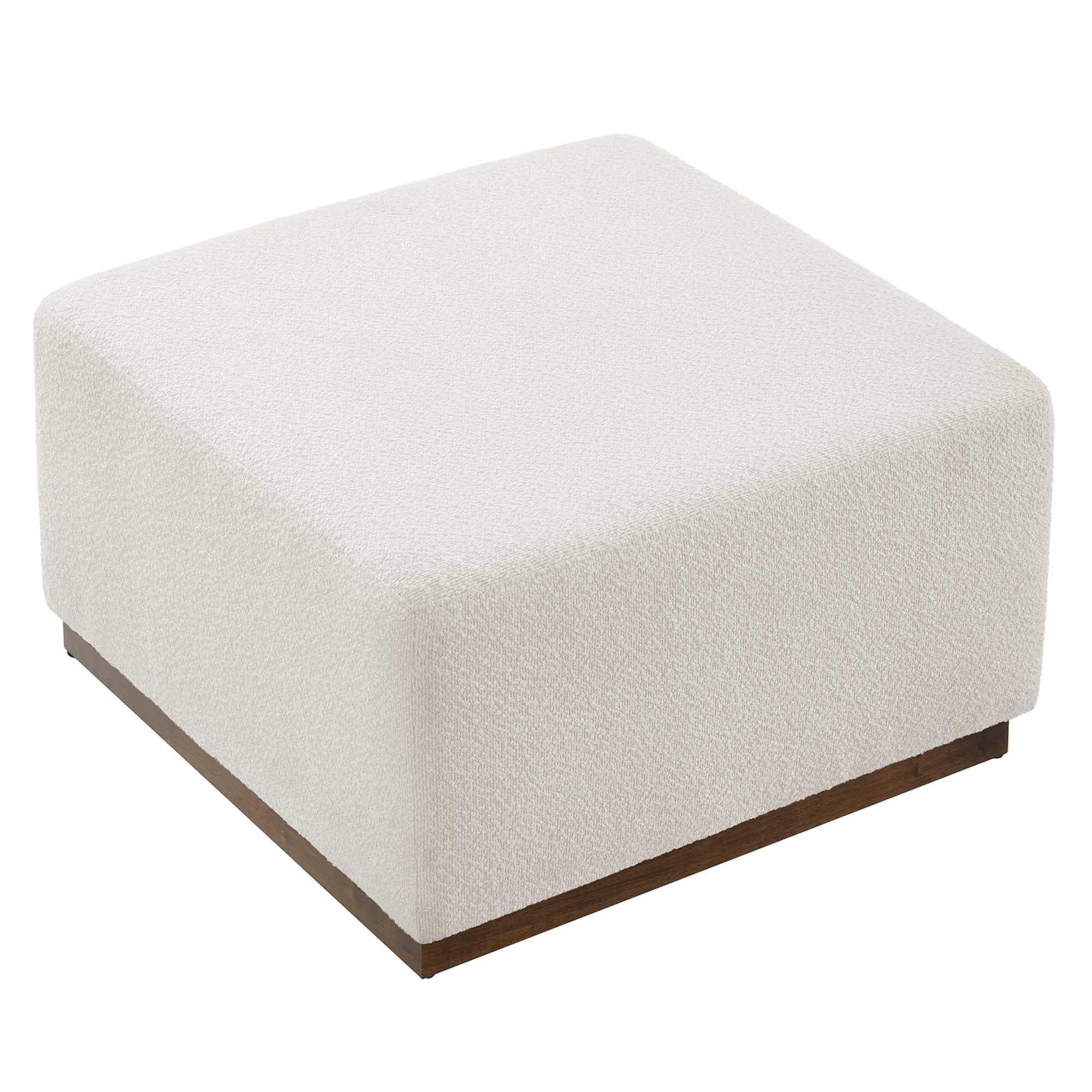 Tilden Large Square Boucle Upholstered Ottoman - Image 6