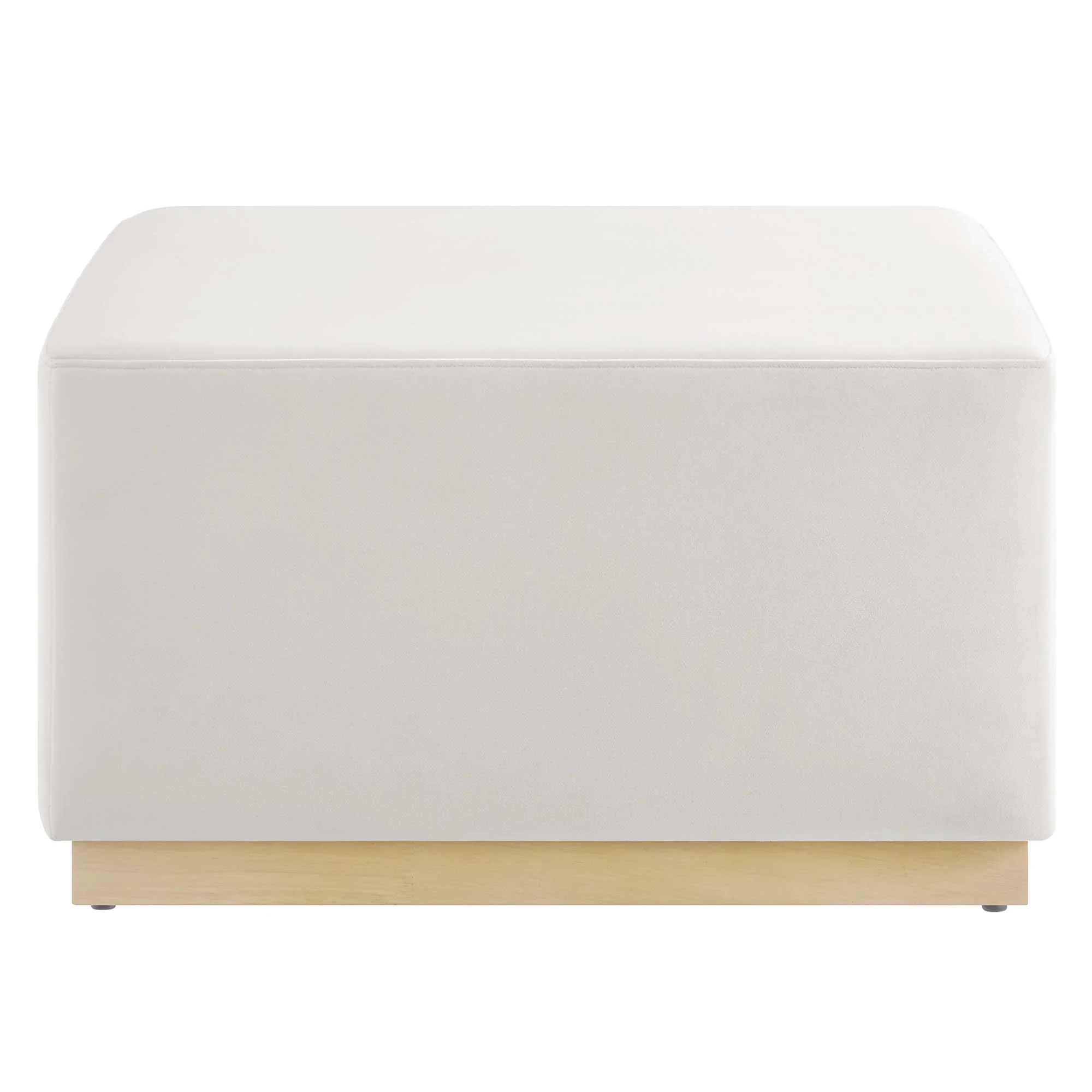 Tilden Large Square Performance Velvet Upholstered Ottoman - Image 17