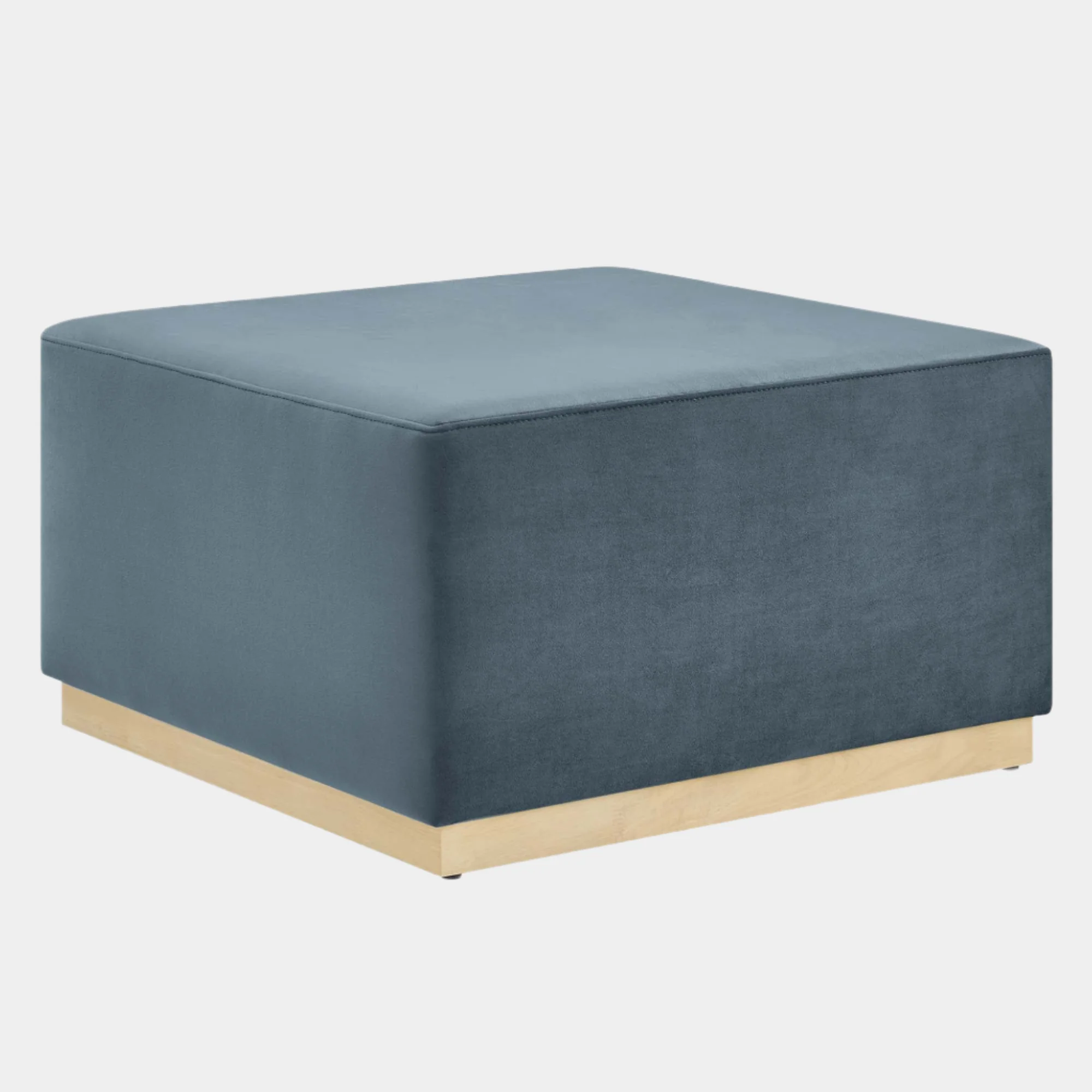 Tilden Large Square Performance Velvet Upholstered Ottoman - Image 19