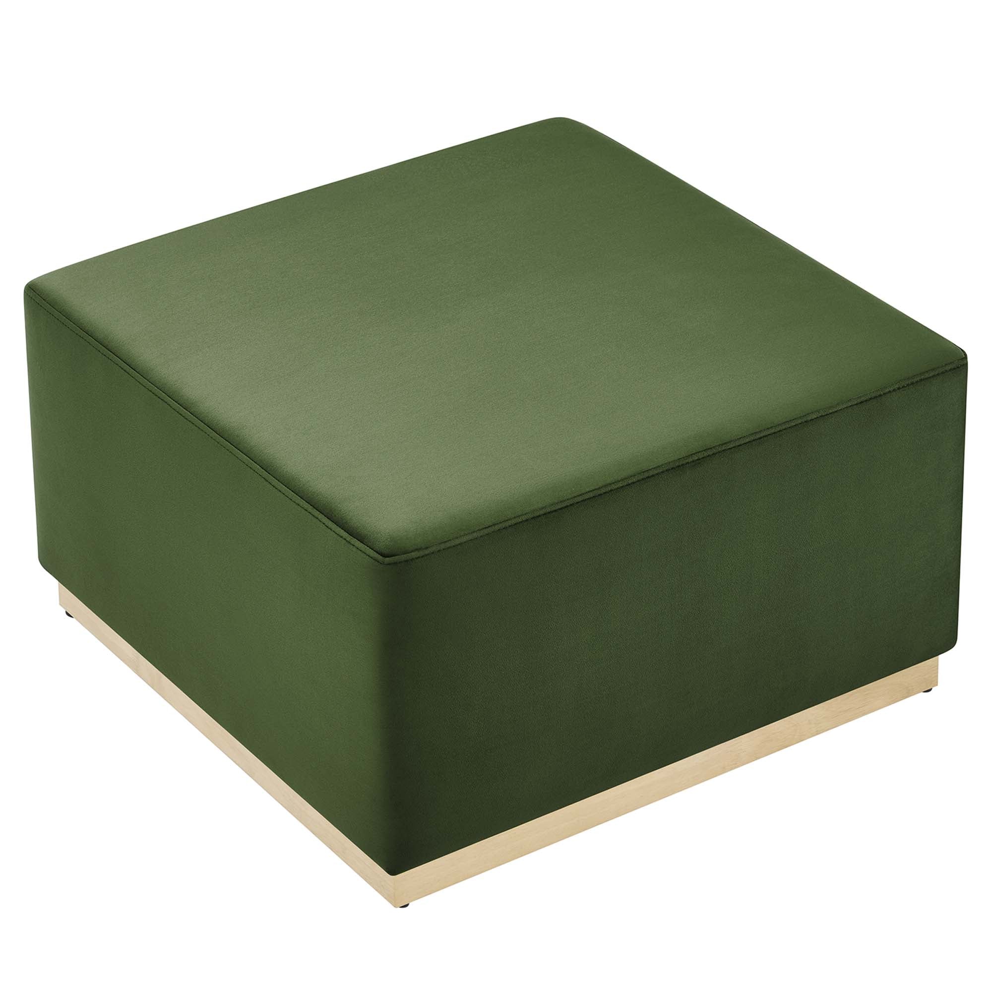 Tilden Large Square Performance Velvet Upholstered Ottoman - Image 34