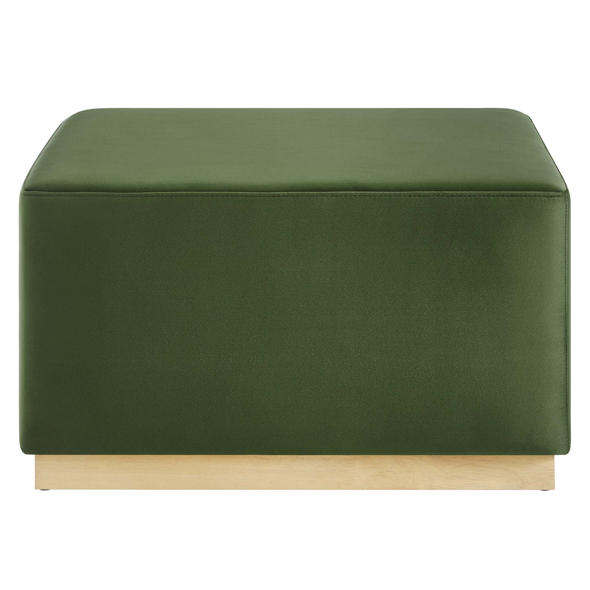 Tilden Large Square Performance Velvet Upholstered Ottoman - Image 35