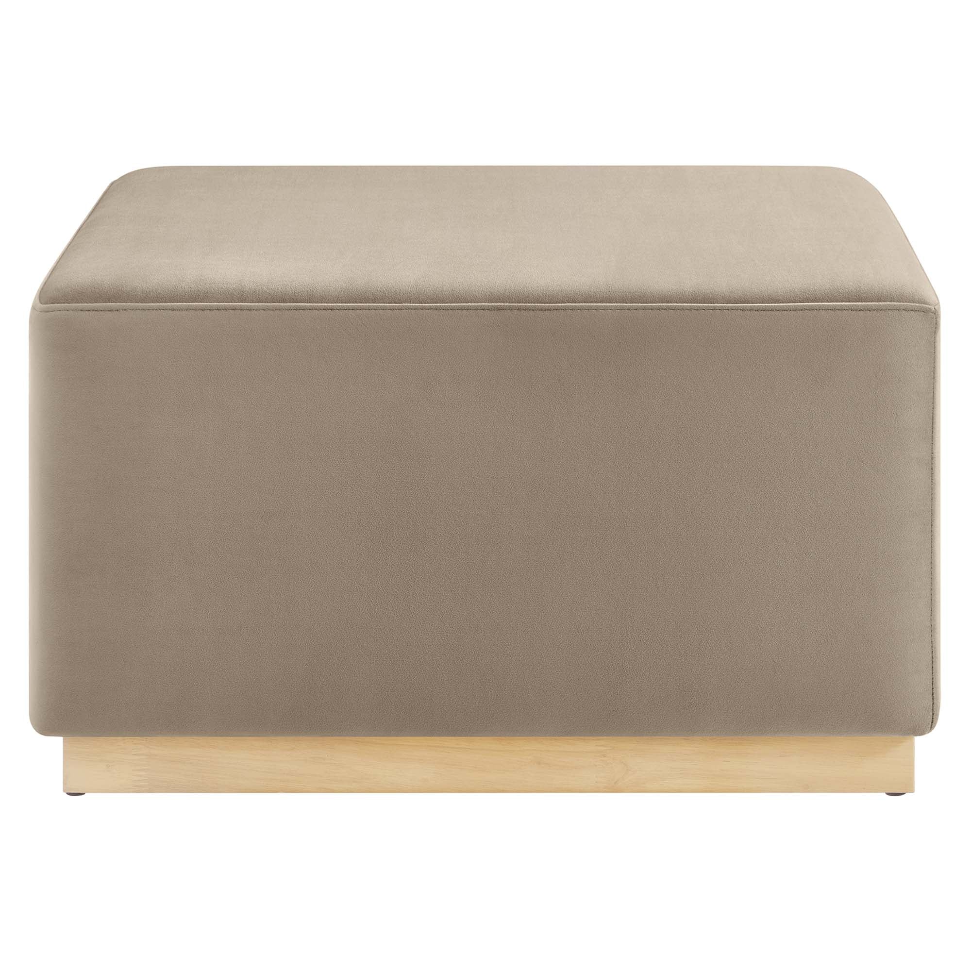 Tilden Large Square Performance Velvet Upholstered Ottoman - Image 44