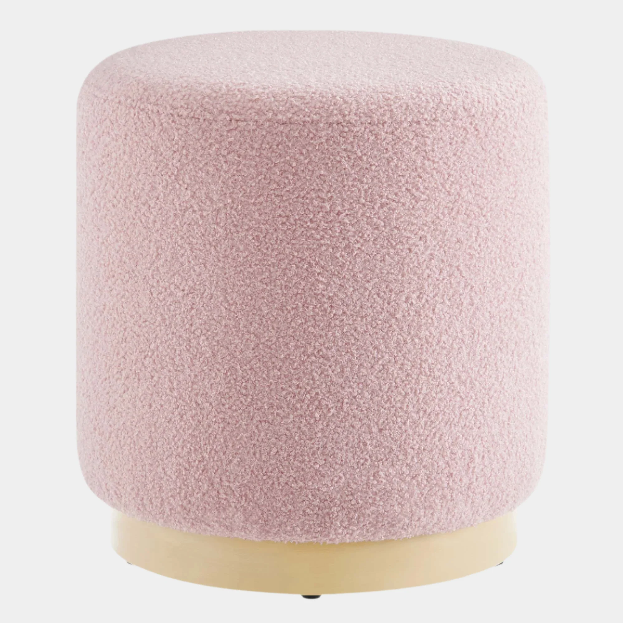 Tilden Round Sherpa Upholstered Ottoman