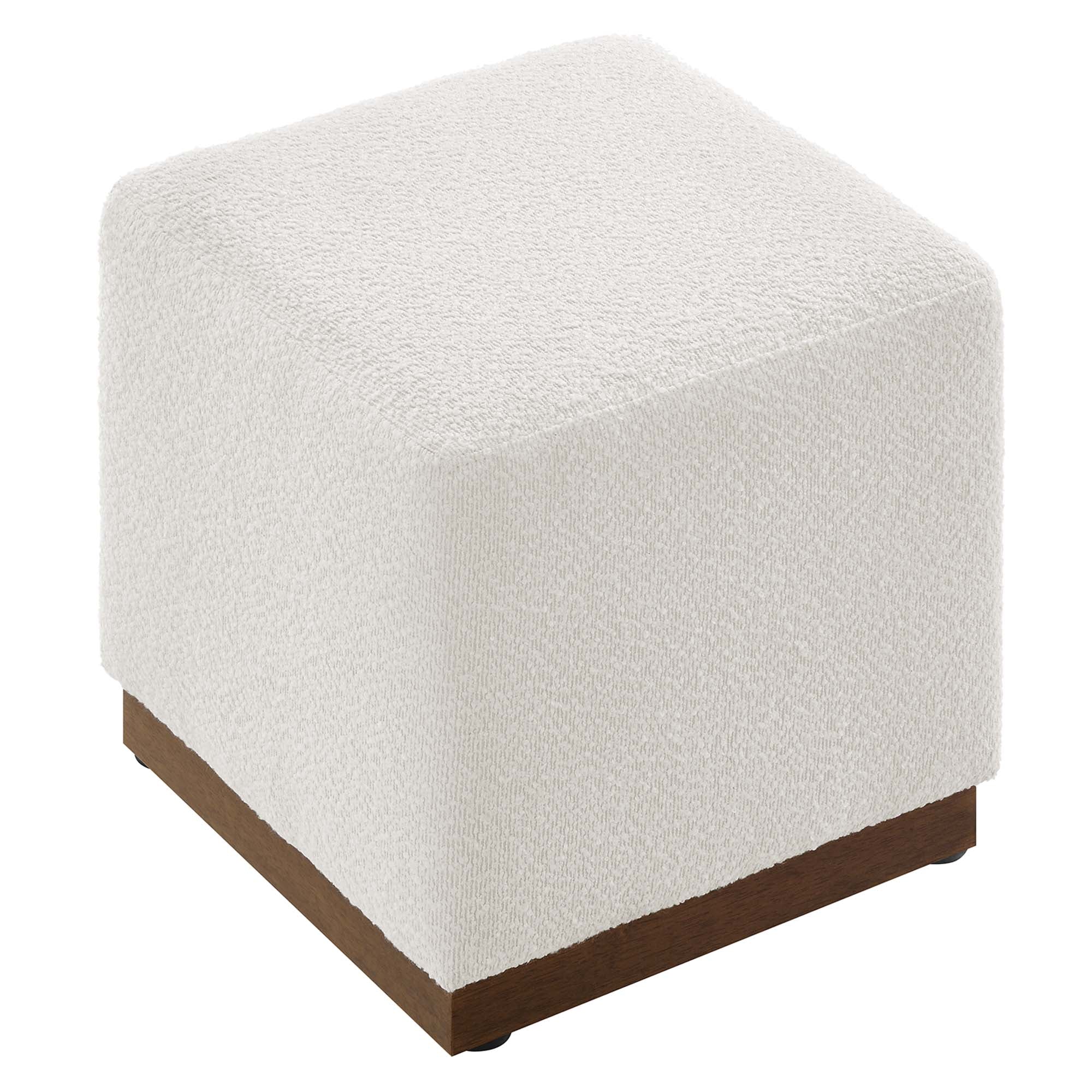 Tilden Square Boucle Upholstered Ottoman - Image 6