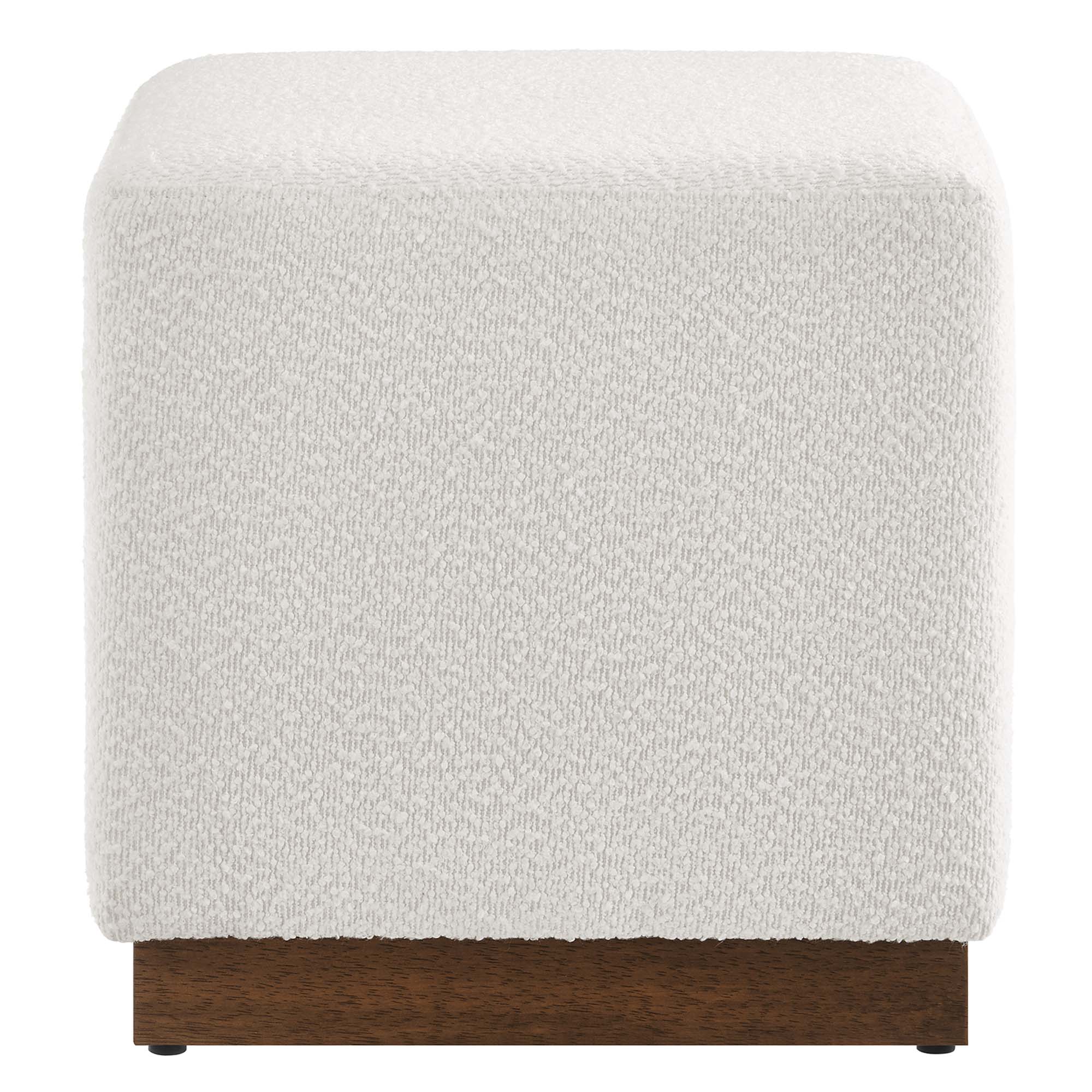 Tilden Square Boucle Upholstered Ottoman - Image 7
