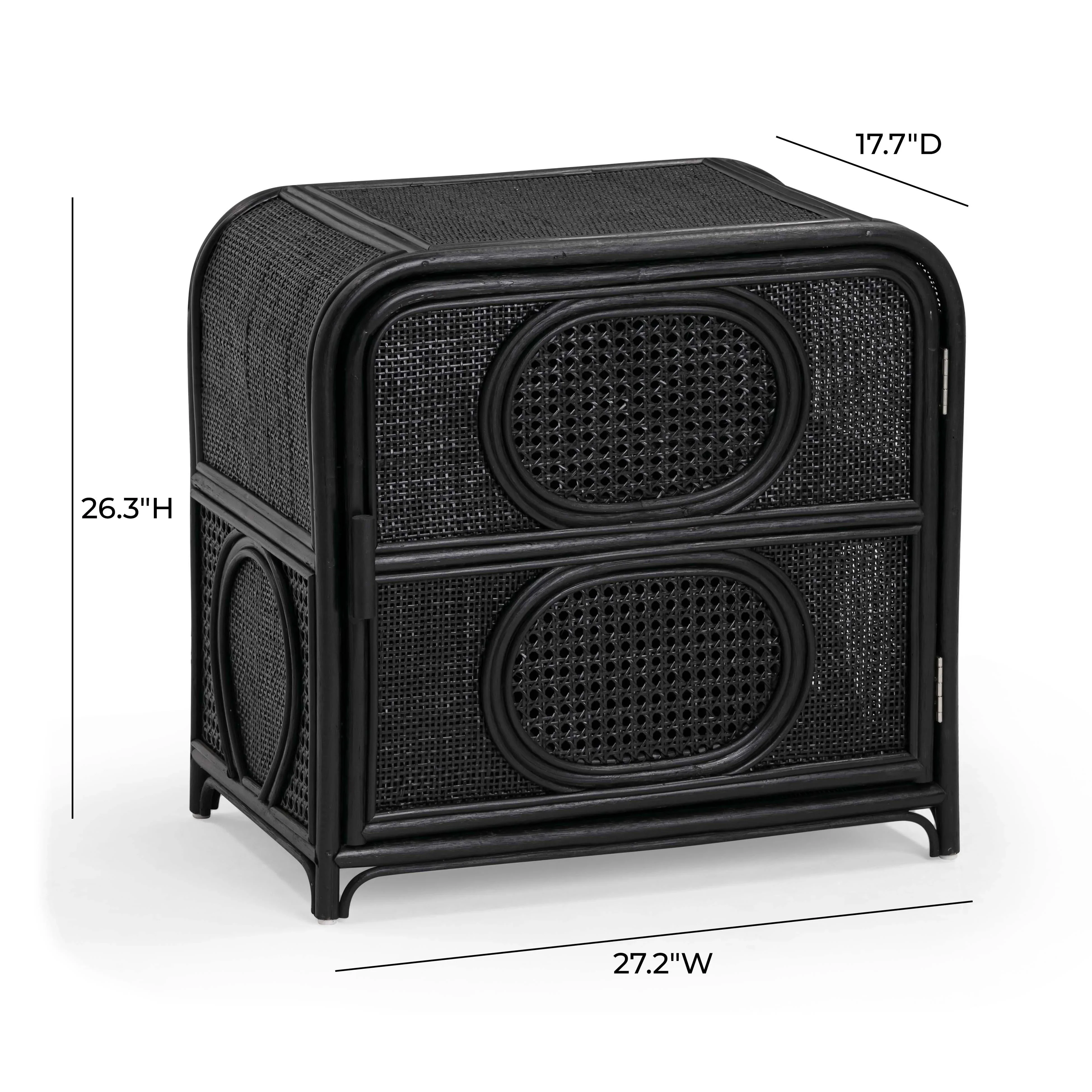 Tina 27" Rattan Nightstand With Storage - Image 15