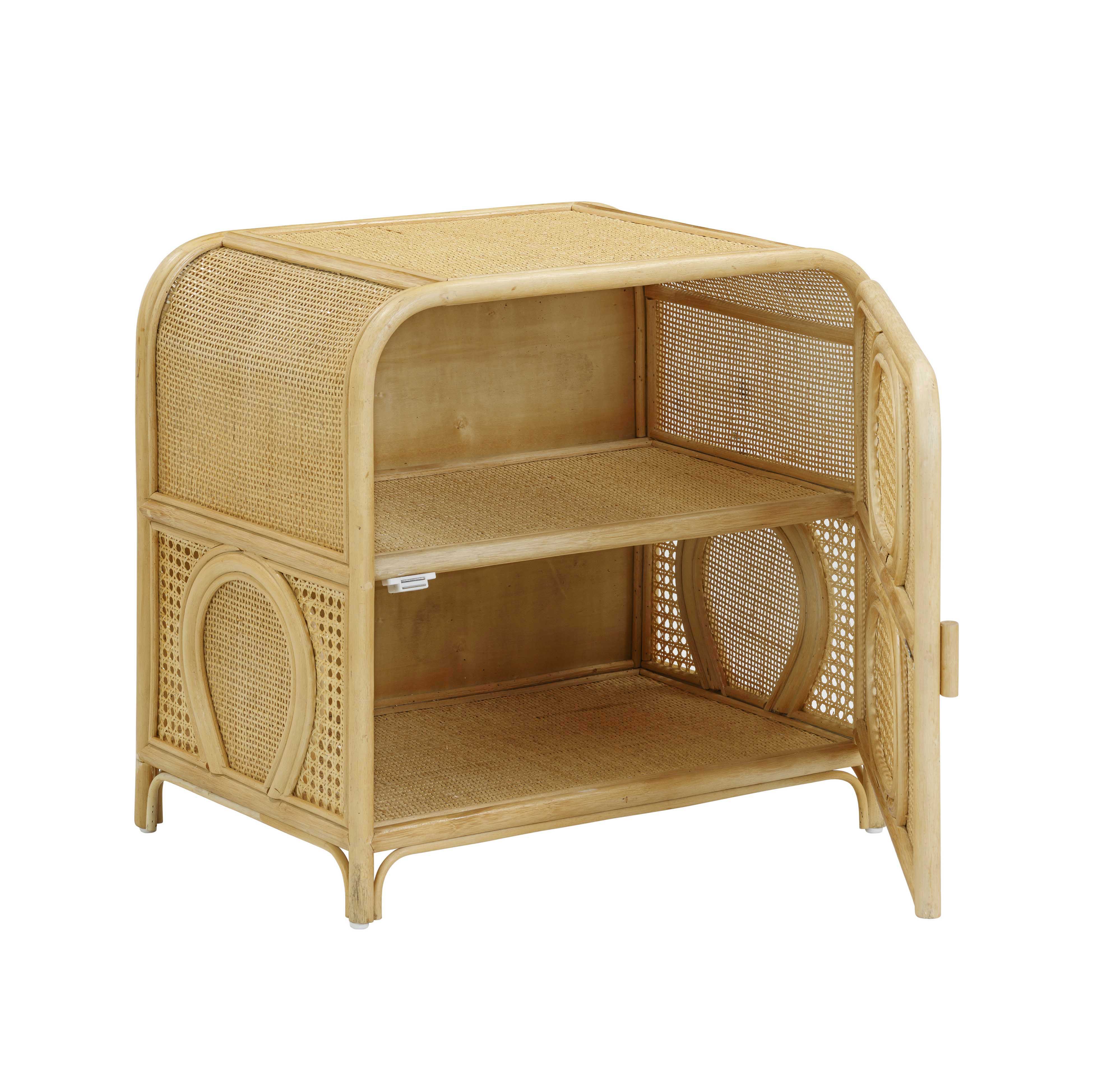 Tina 27" Rattan Nightstand With Storage - Image 6