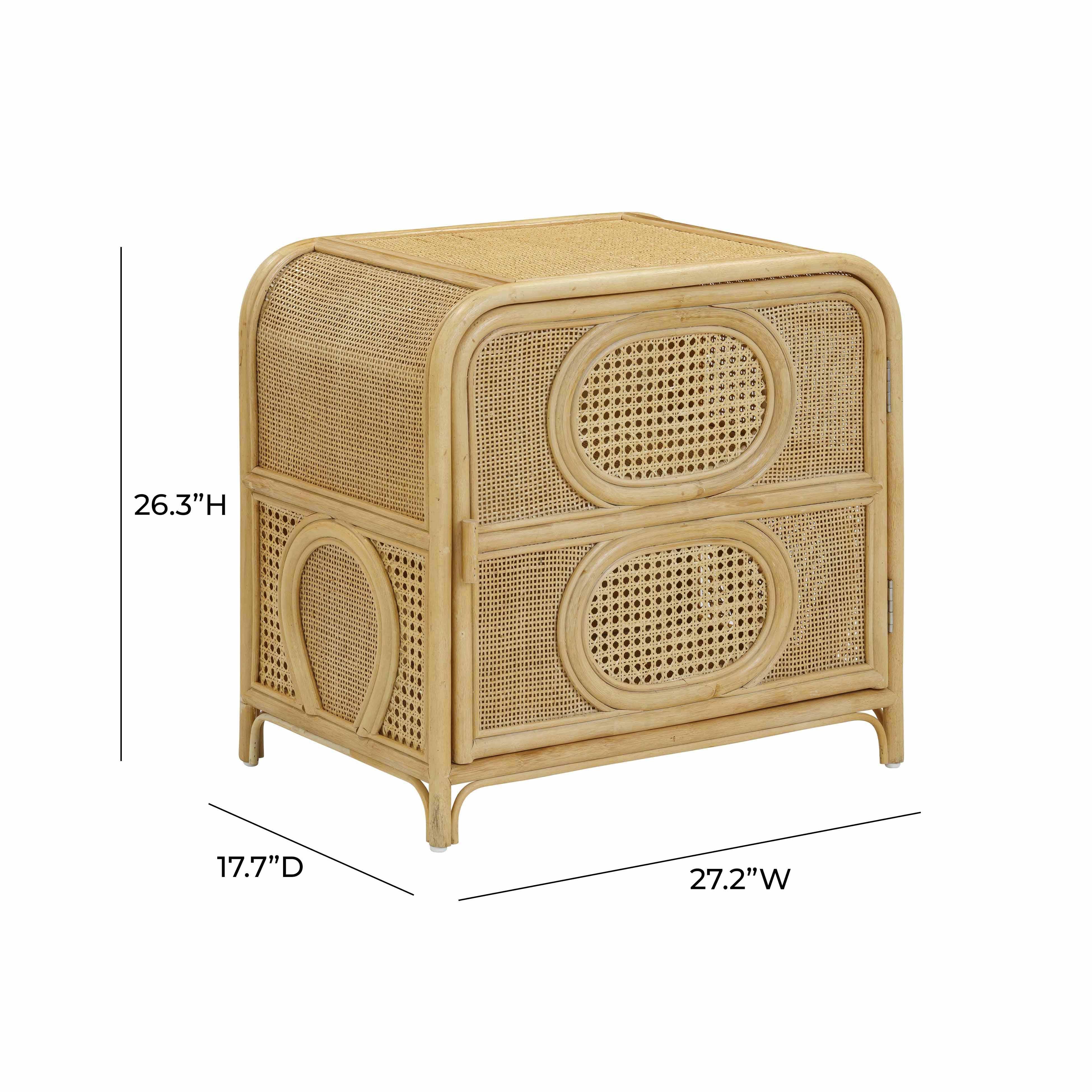 Tina 27" Rattan Nightstand With Storage - Image 7