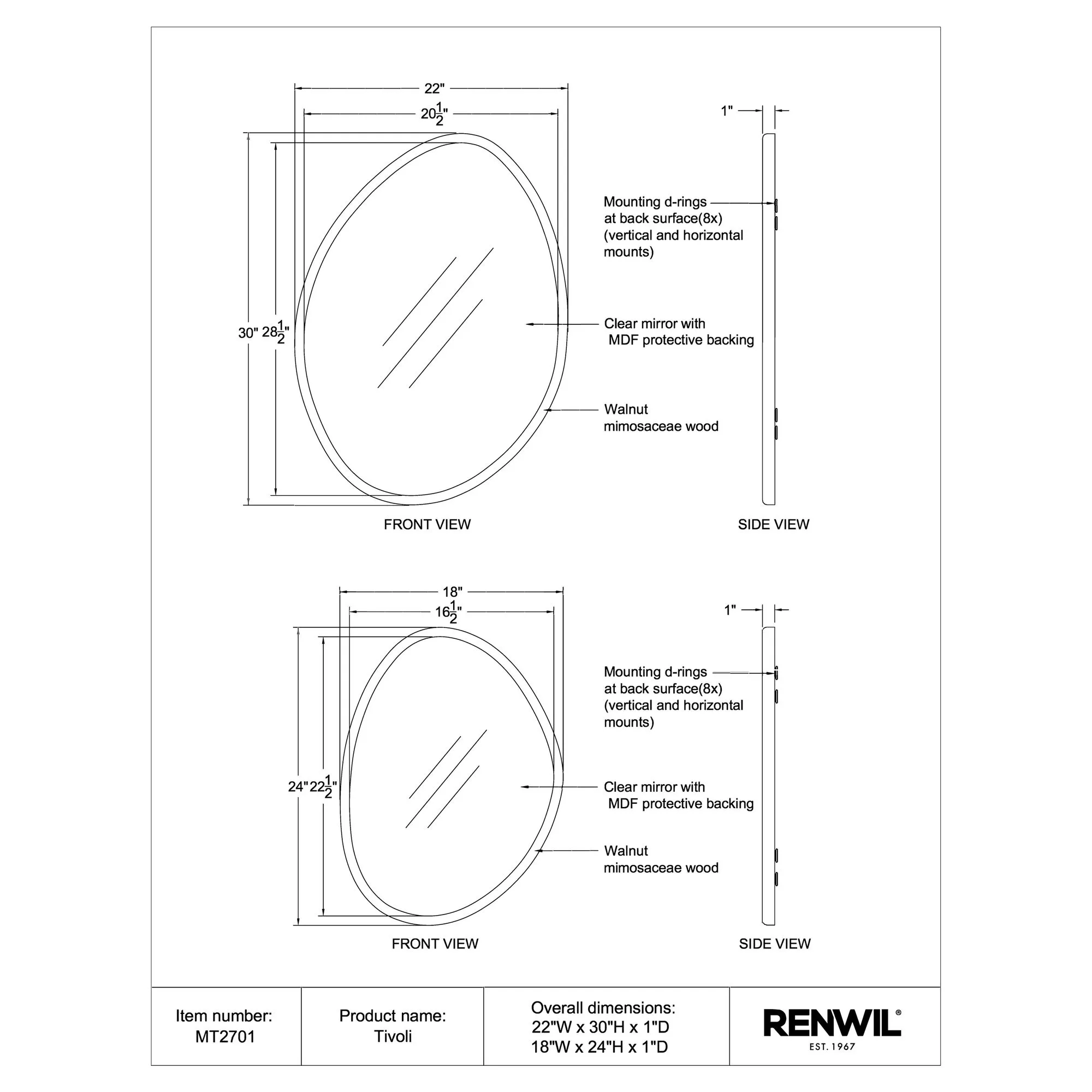 Tivoli Wall Mirror Set Of 2 - Image 11